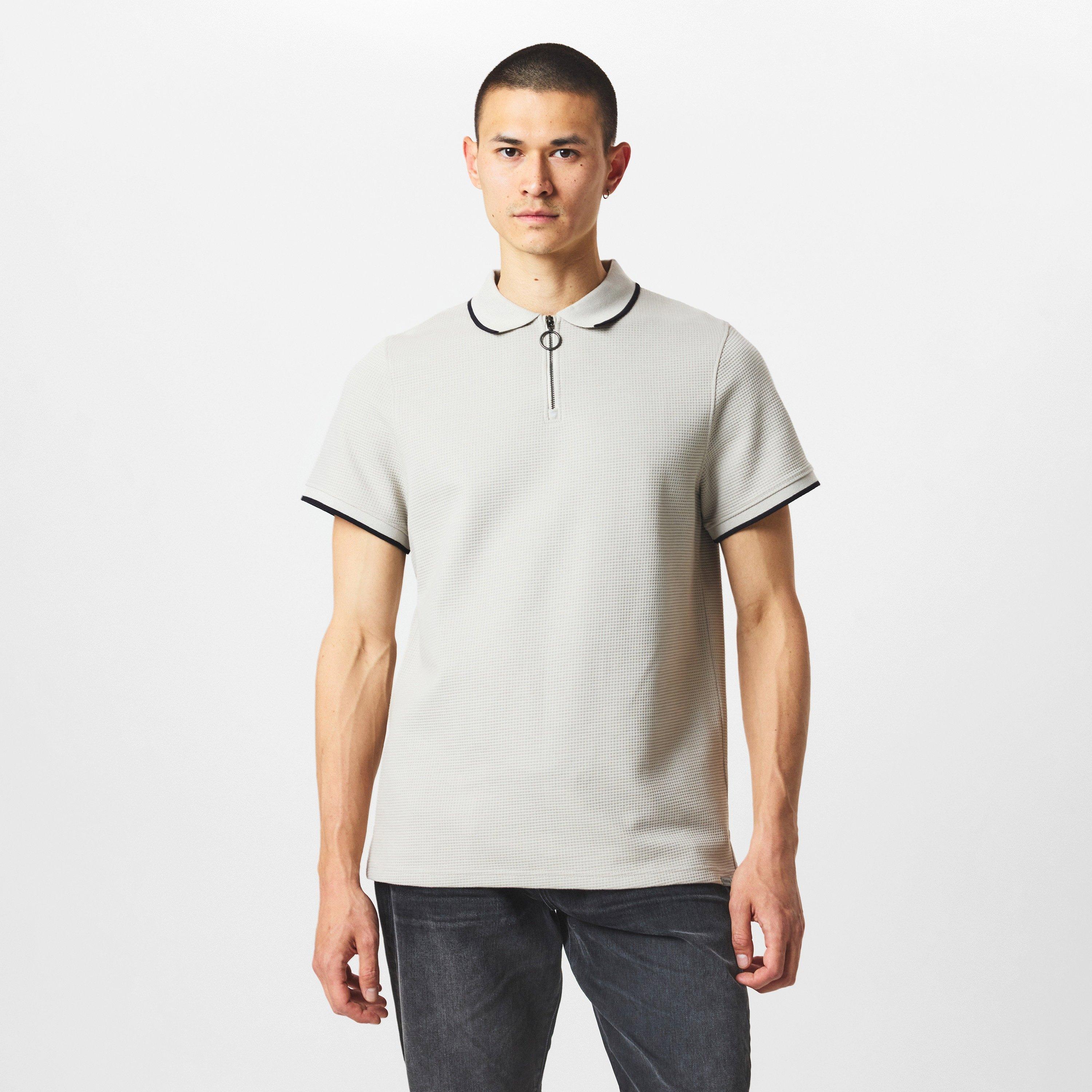 Clay - Firetrap - Waffle Short-Sleeve Polo Shirt - 3