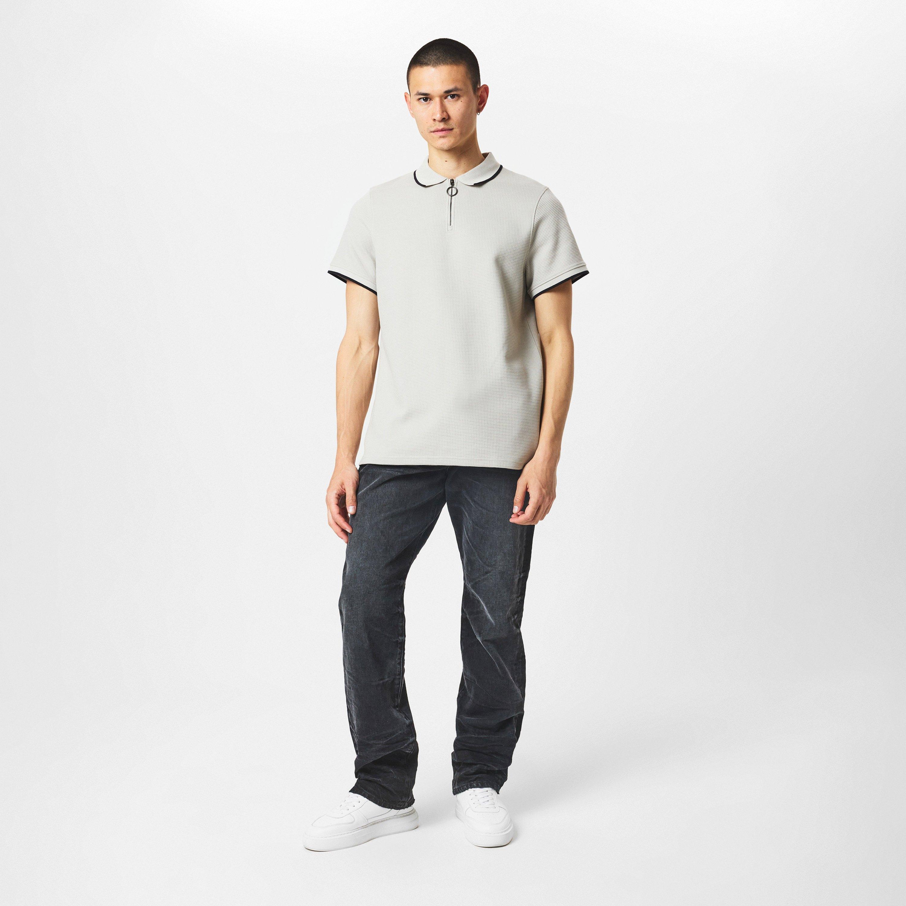 Clay - Firetrap - Waffle Short-Sleeve Polo Shirt - 6
