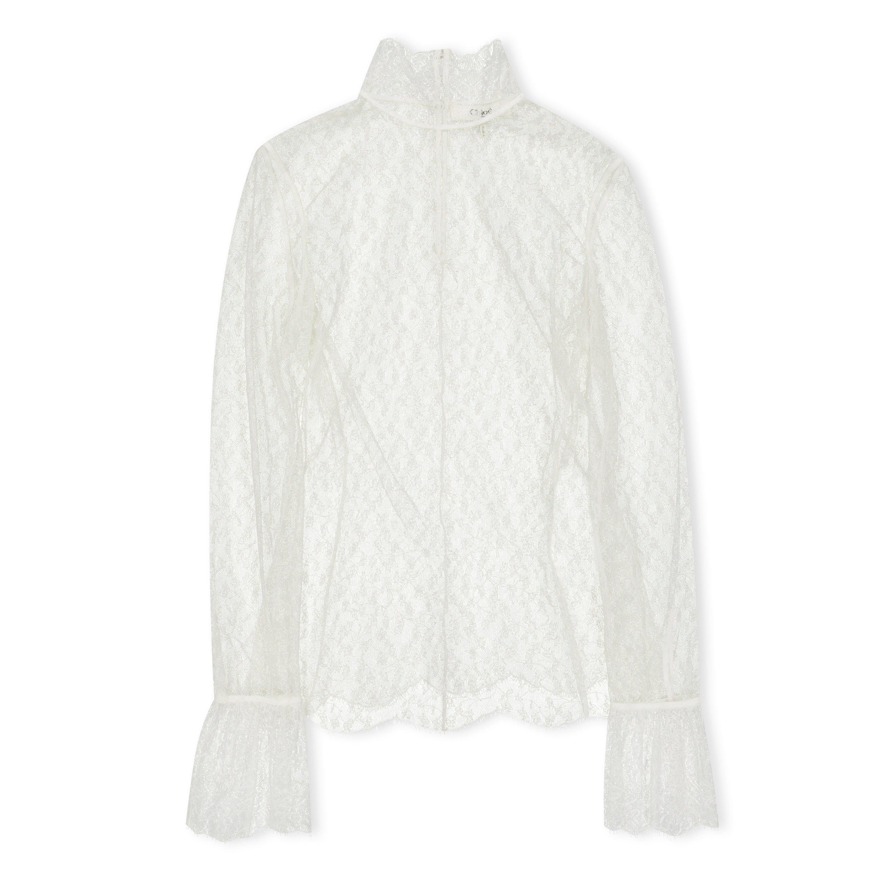 Iconic Milk - Chloe - Sheer Floral Lace Blouse - 1