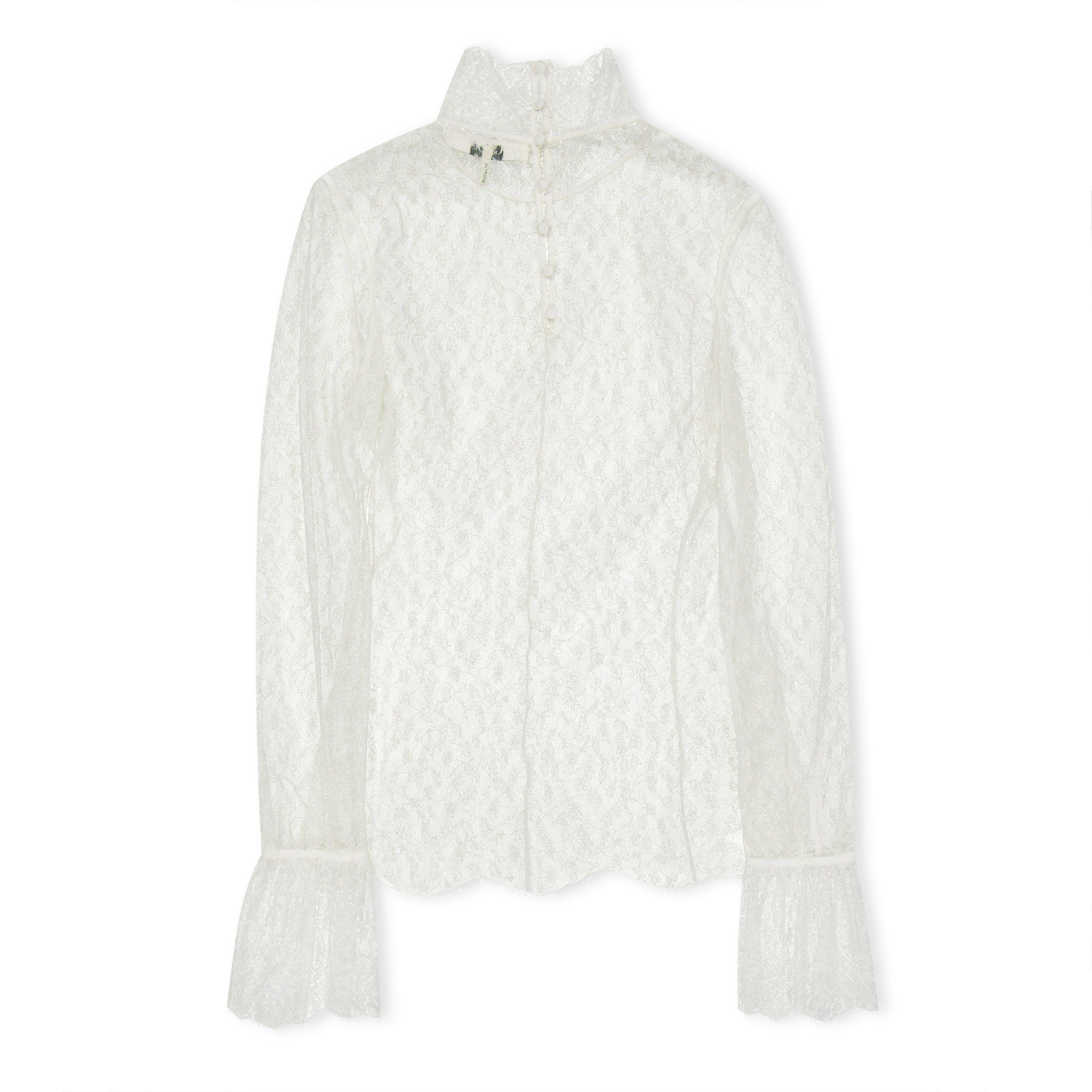 Iconic Milk - Chloe - Sheer Floral Lace Blouse - 2