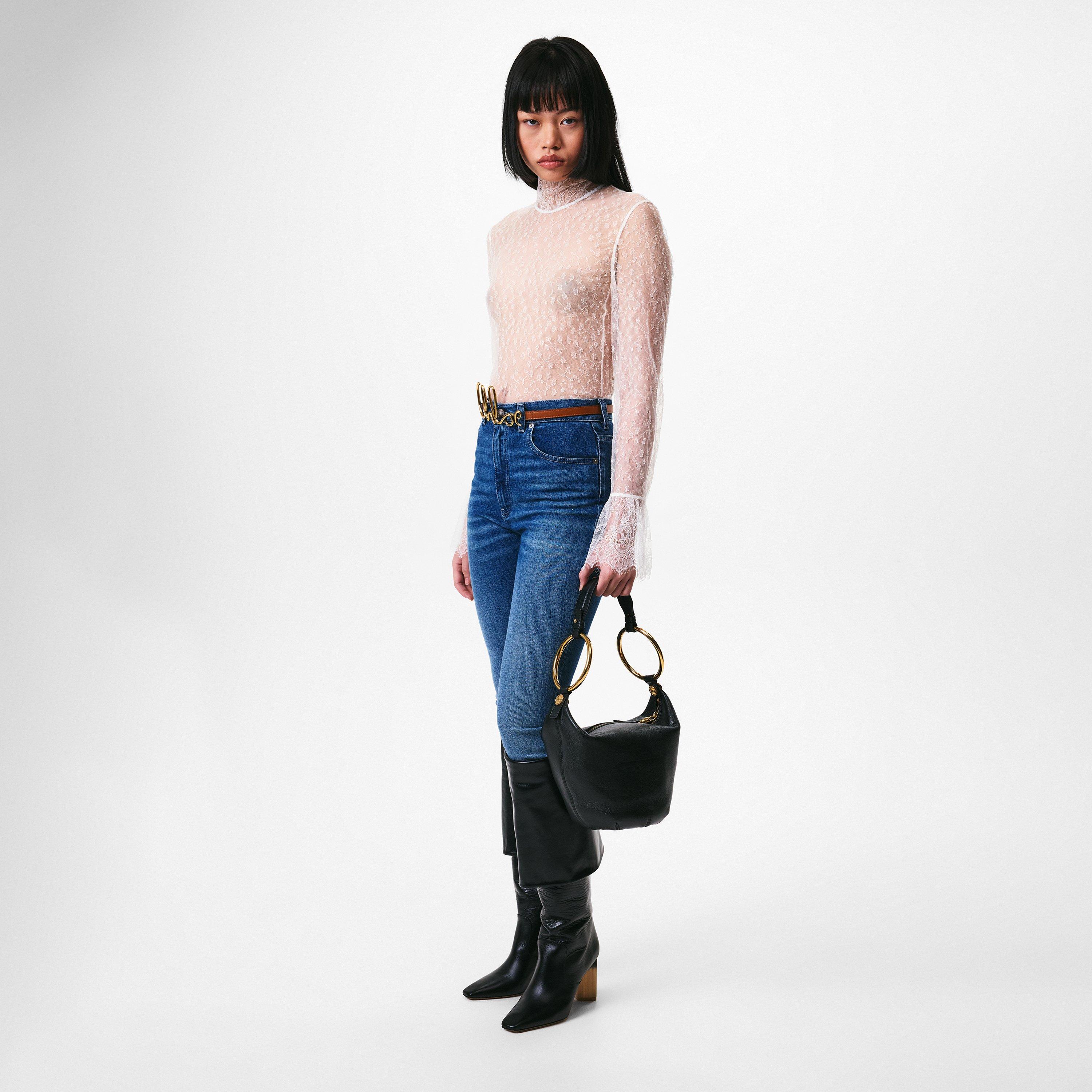 Iconic Milk - Chloe - Sheer Floral Lace Blouse - 6