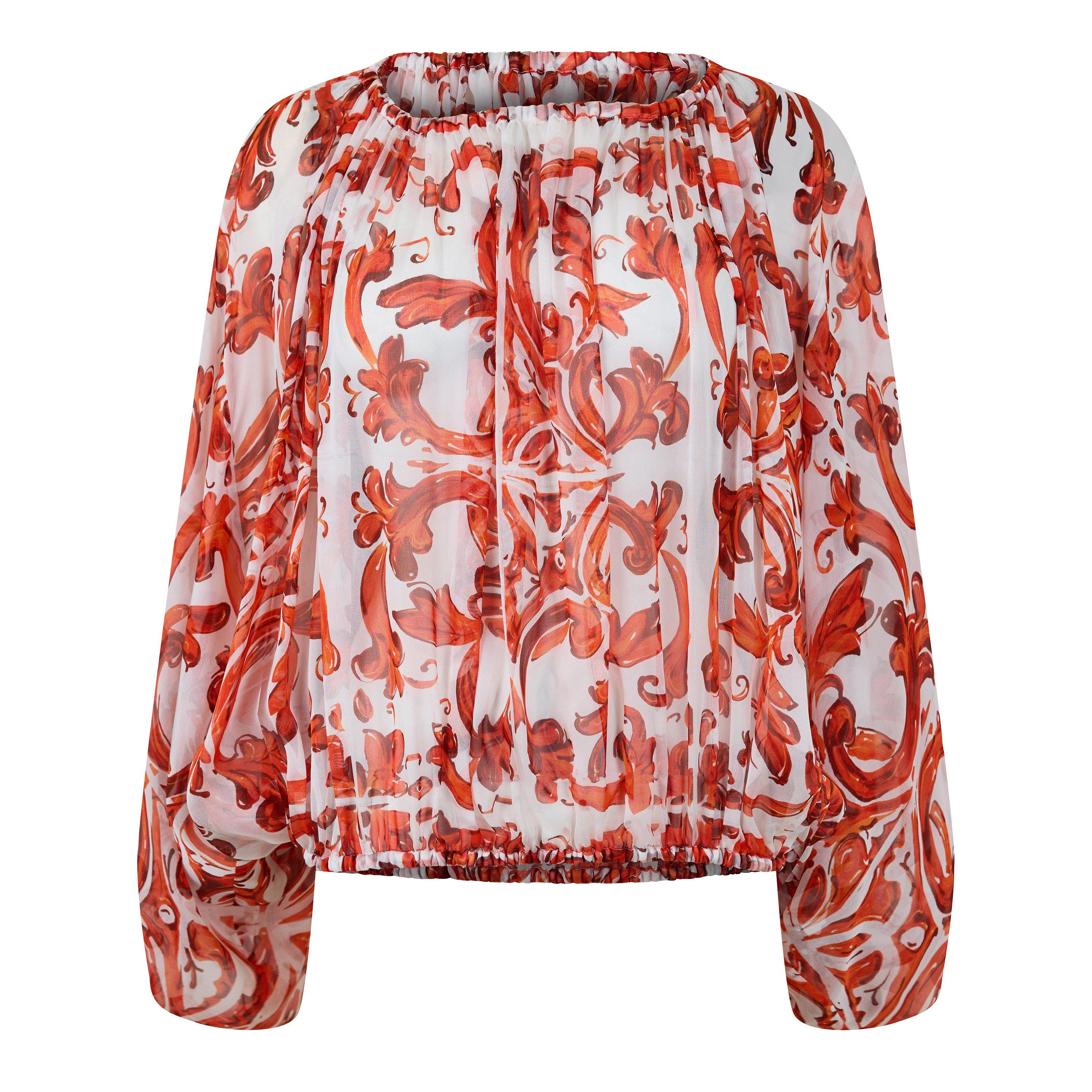 Dolce and Gabbana DG Blouse Ld63 - Varante Abbnata - Size 12 (M)