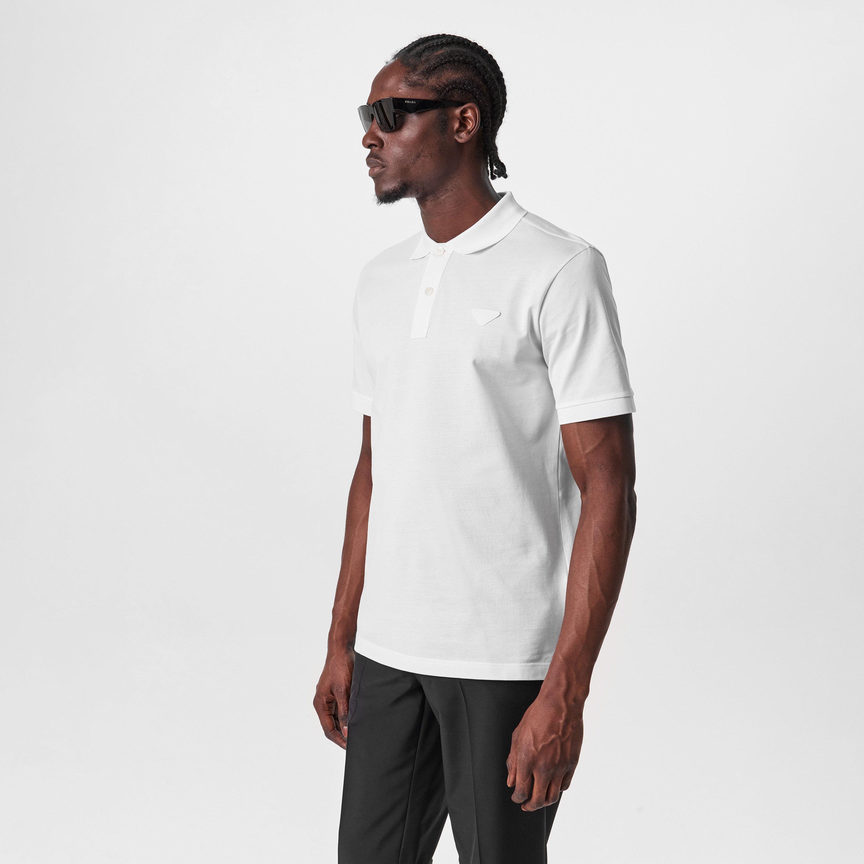 White - Prada - Logo Polo Shirt - 3