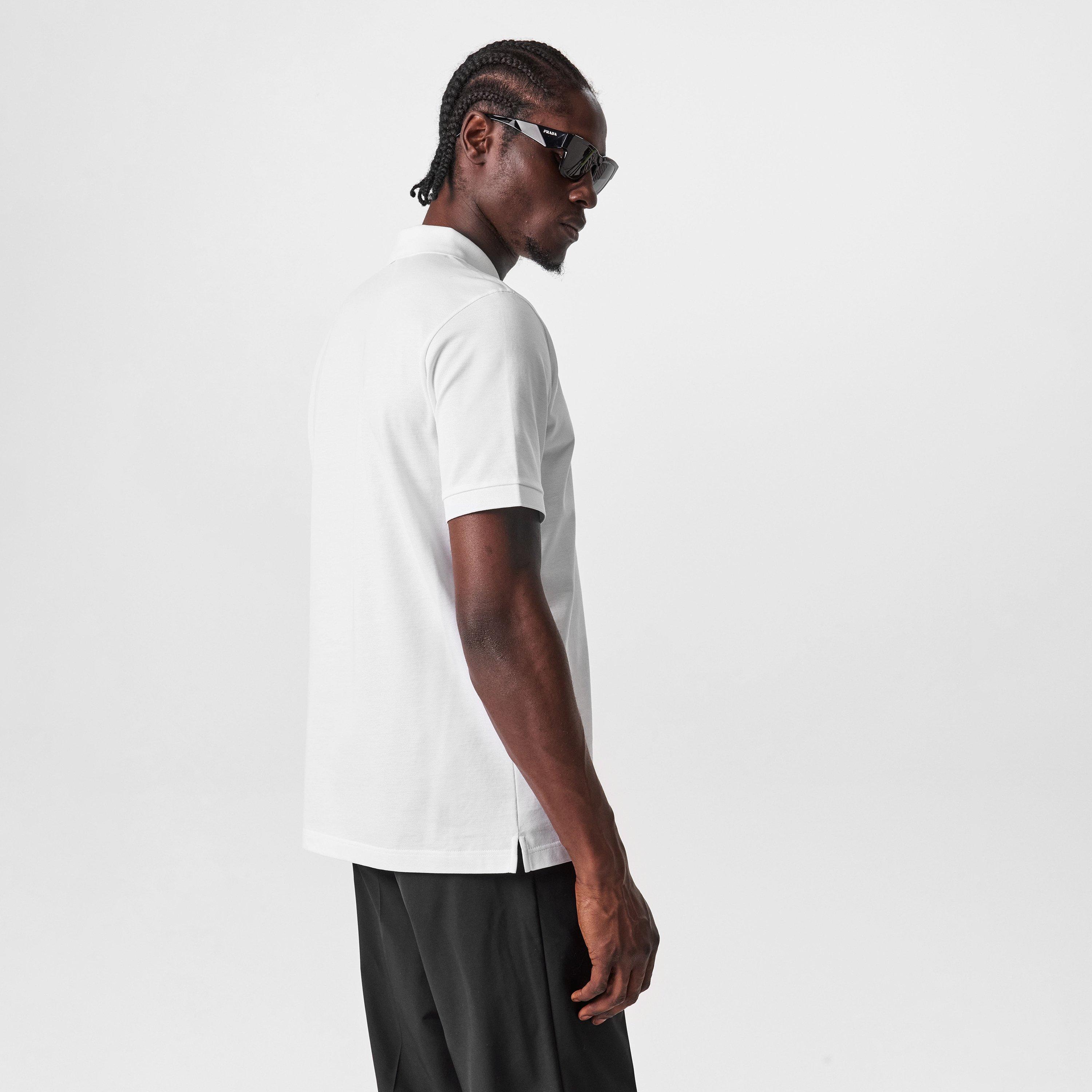 White - Prada - Logo Polo Shirt - 4