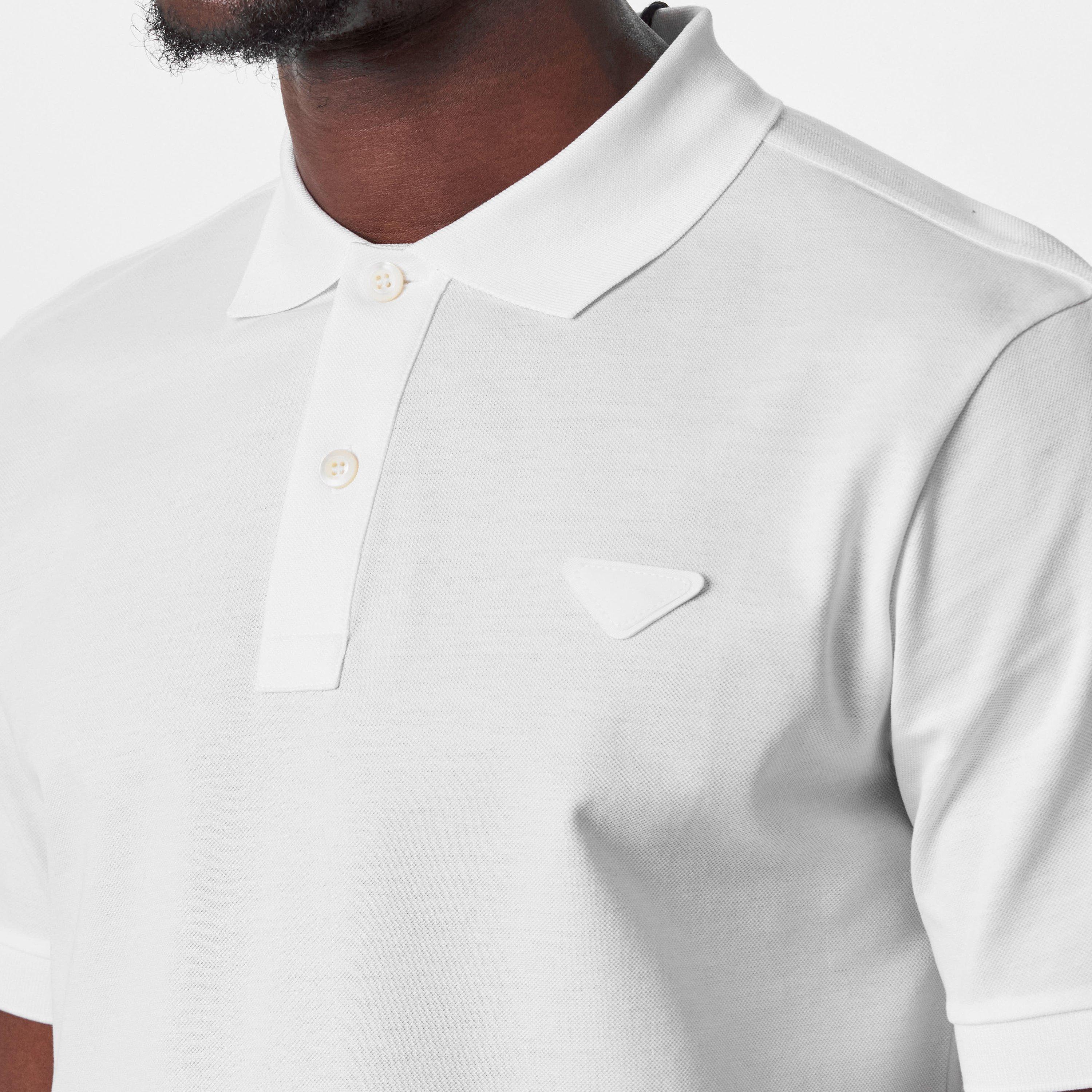 White - Prada - Logo Polo Shirt - 5
