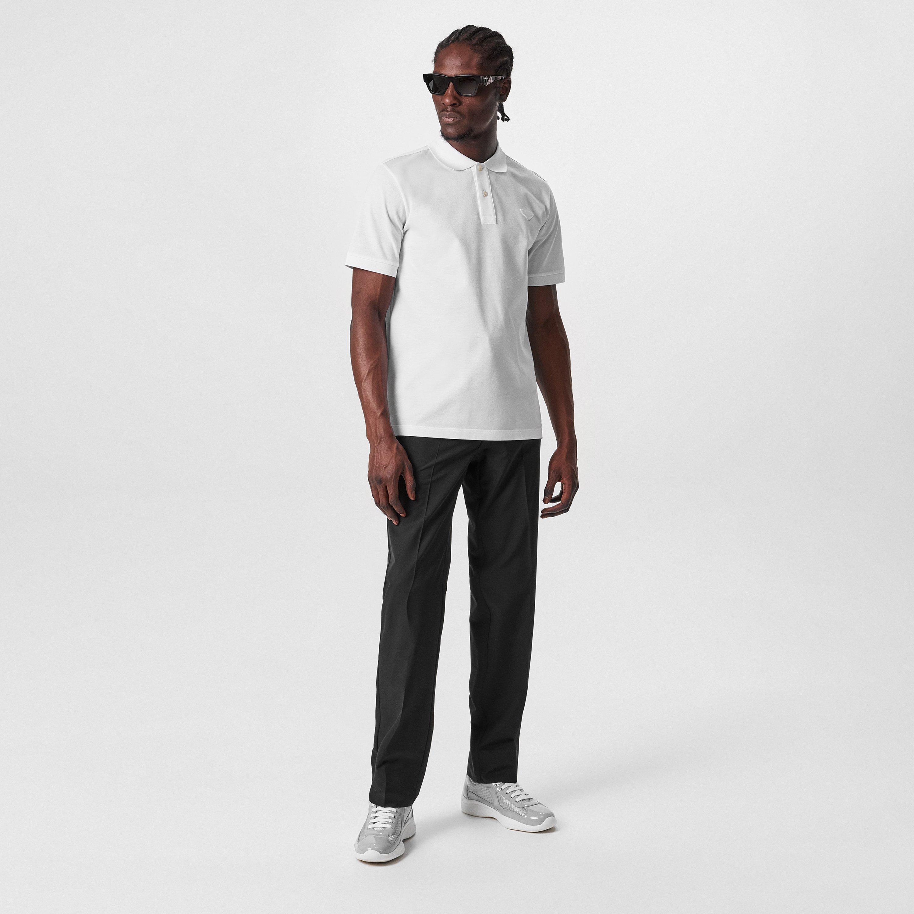 White - Prada - Logo Polo Shirt - 6