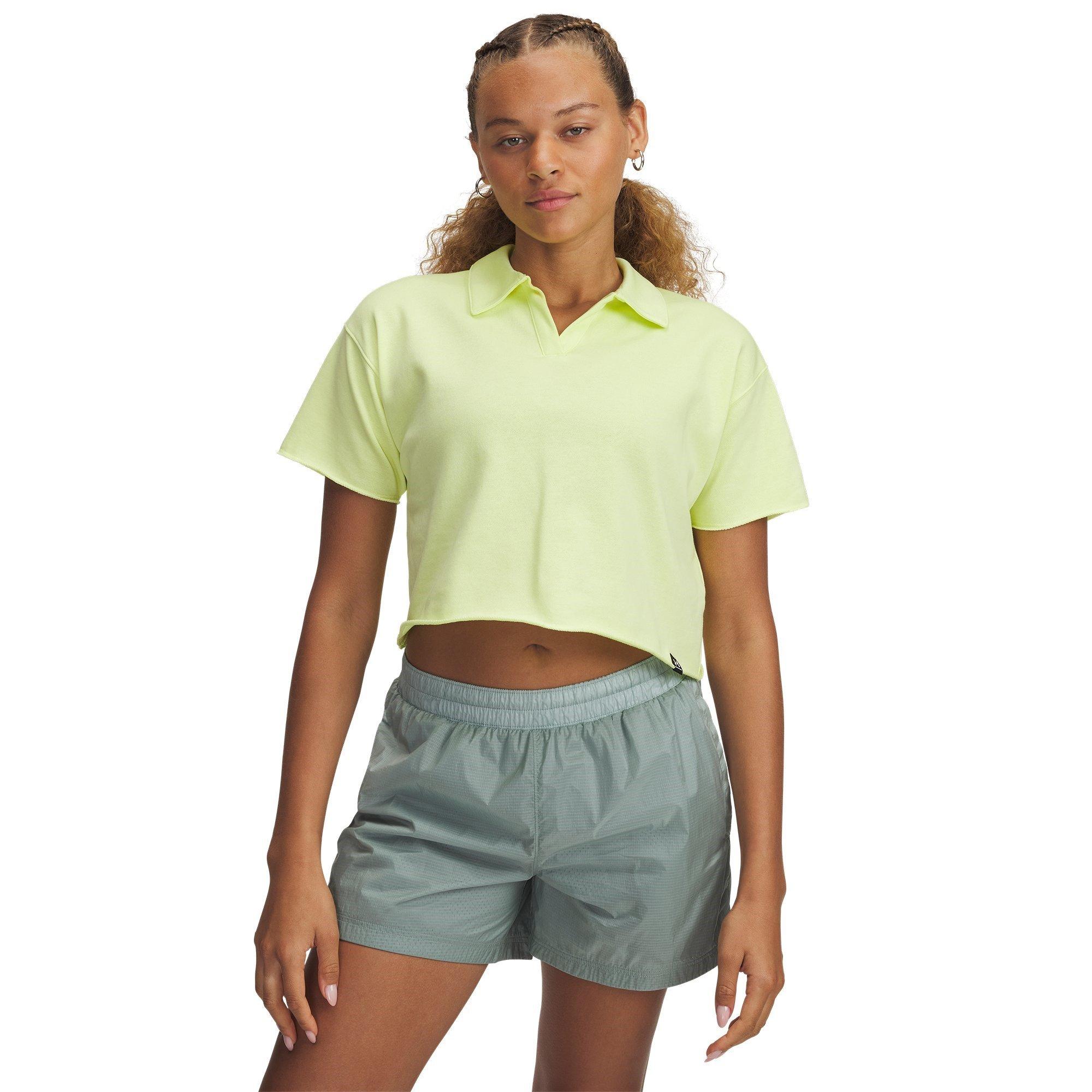 Yellow/White - Under Armour - Women's Icon Terry Short-Sleeve Polo Shirt - 1