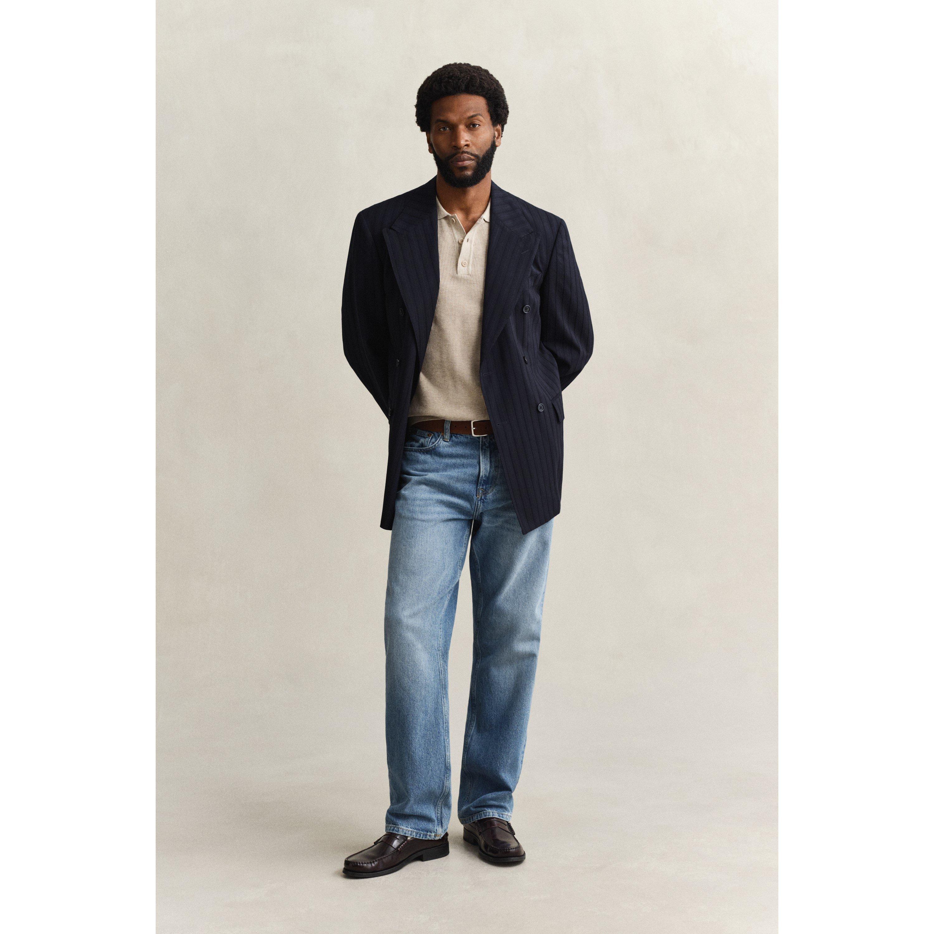 Oat Melange 198 - Gant - Men's Short Sleeve Polo Shirt - 3