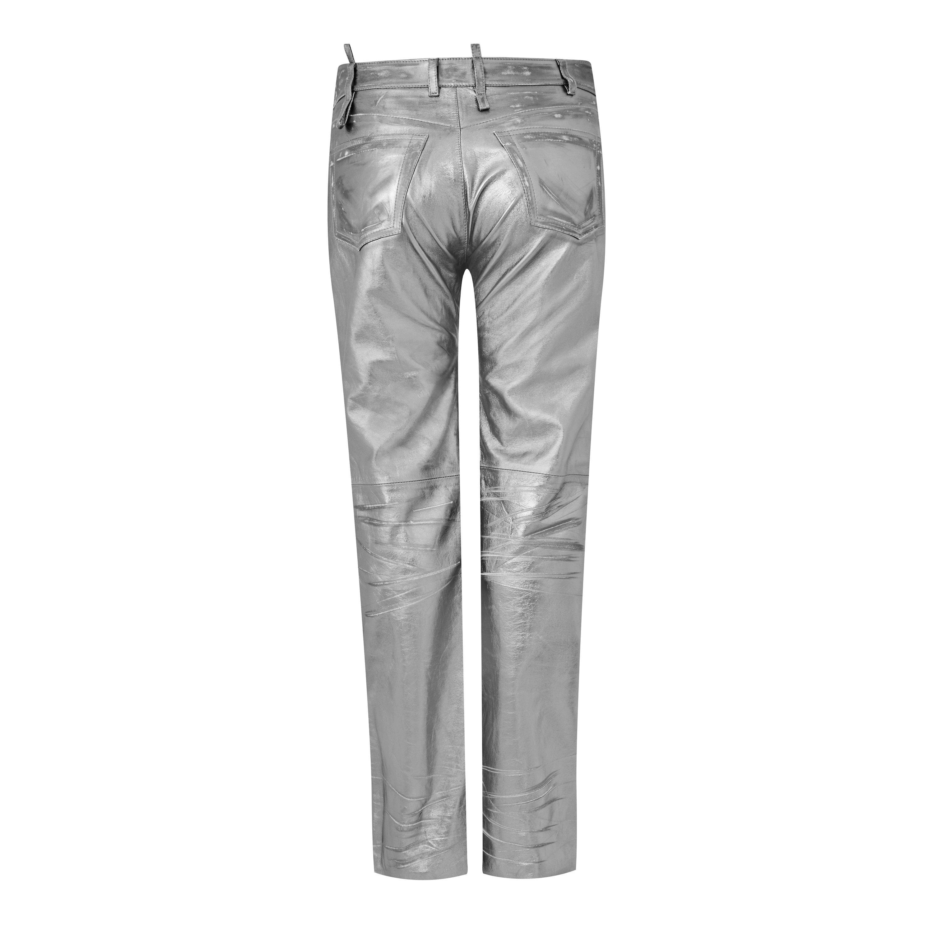 SILVER - The Attico - Women's Mirror Straight Leg Trousers - 5