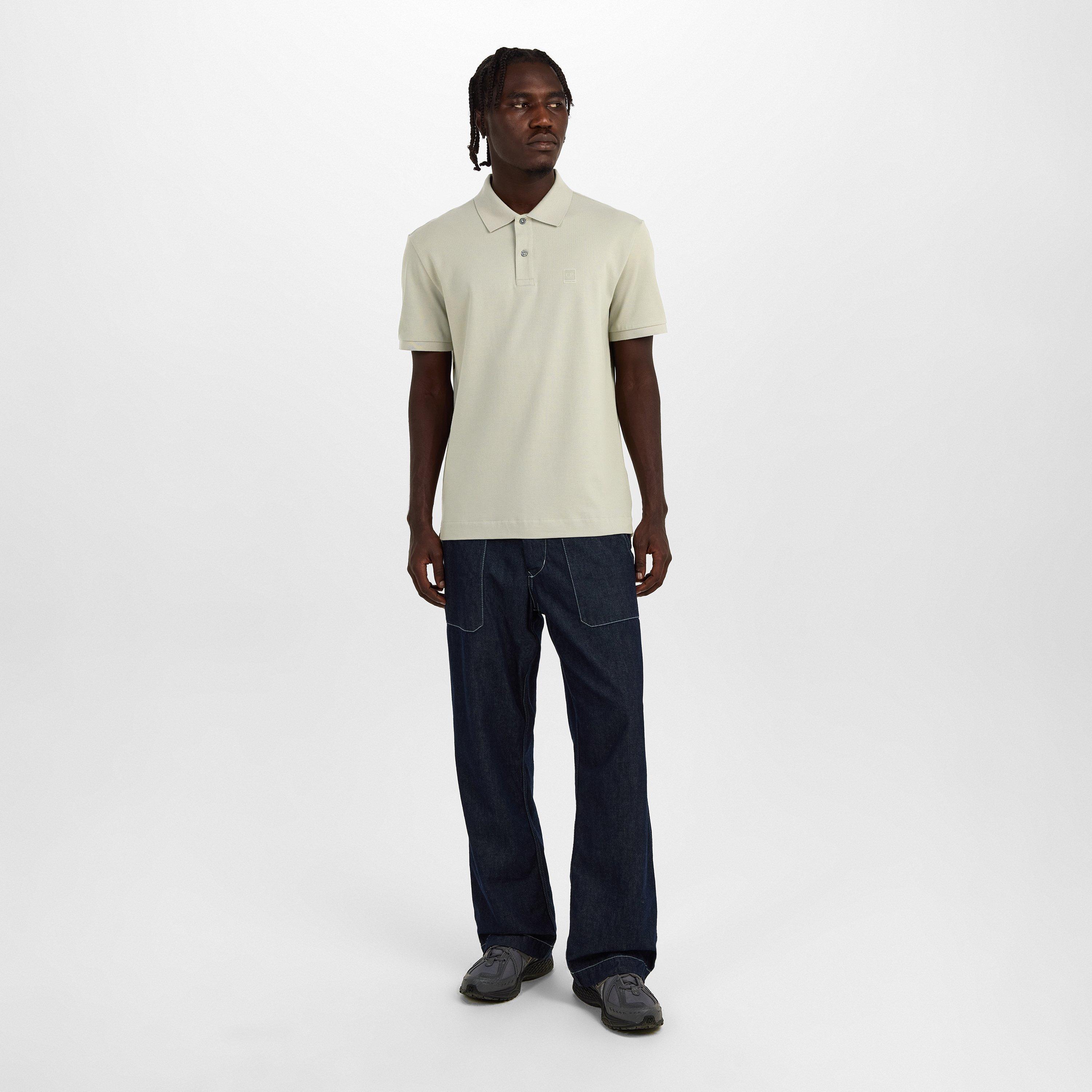 Flint Grey 936 - CP Company Metropolis - Men's Tipped Short Sleeve Polo Shirt - 6