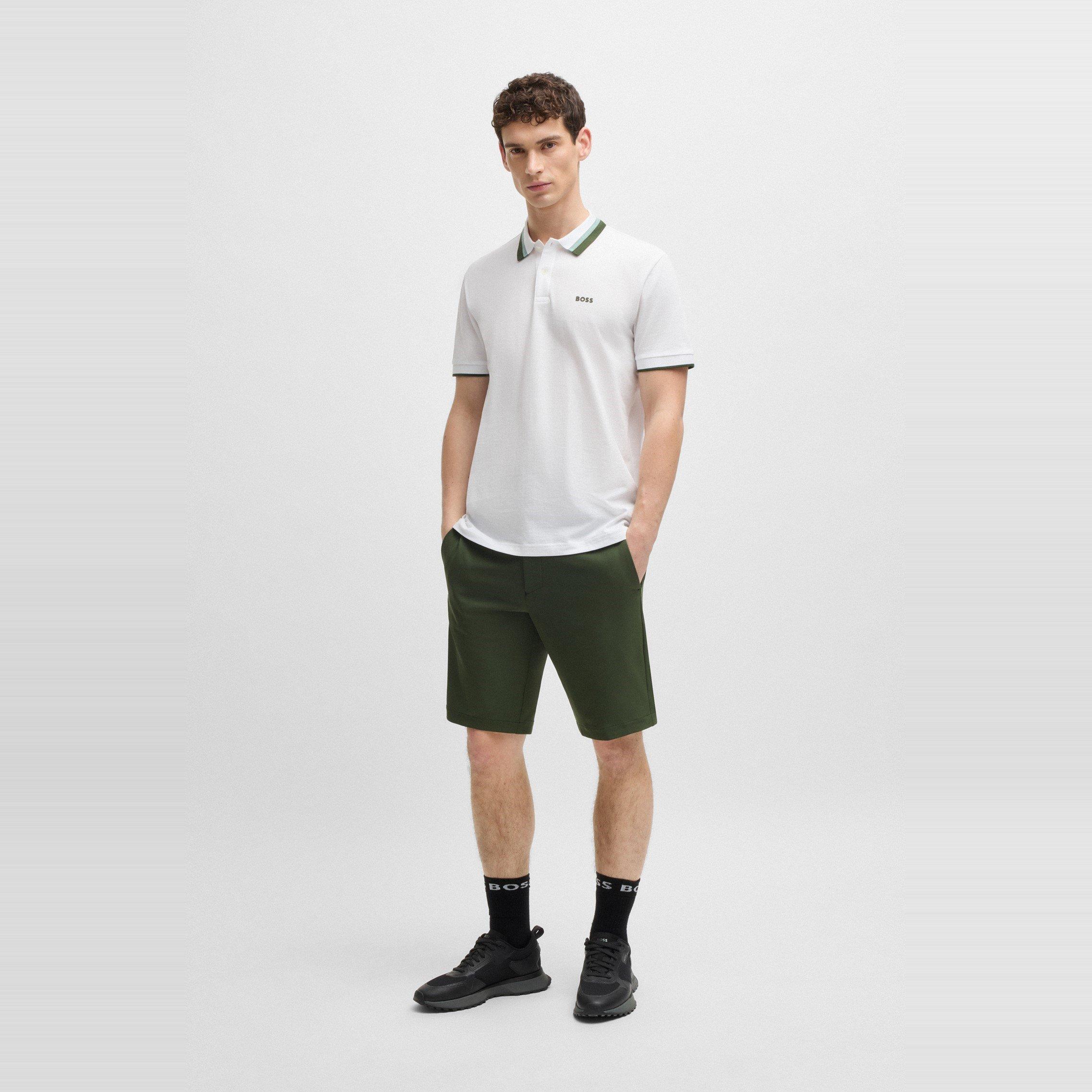 White 100 - Boss - Men's HBG Paddy AP Heri Short-Sleeve Polo Shirt - 5