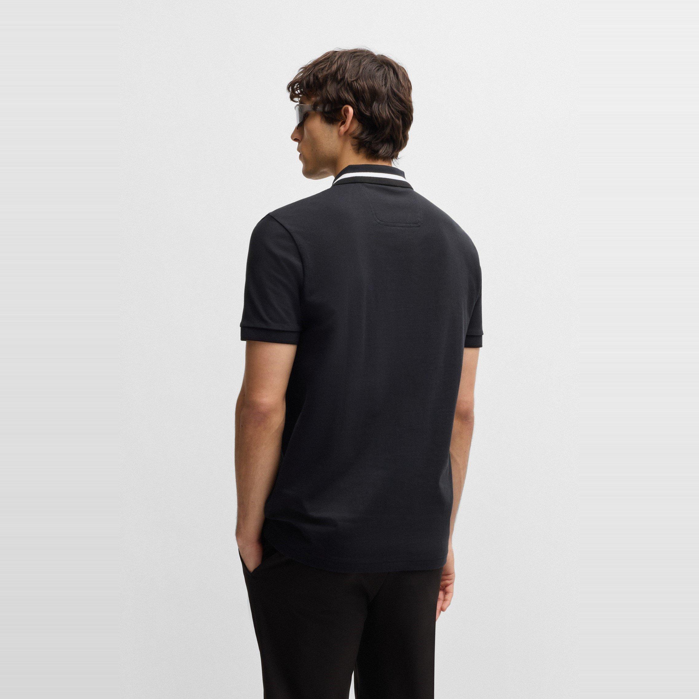 Dark Blue 402 - Boss - Men's Paddy Green Short Sleeve Polo Shirt - 3