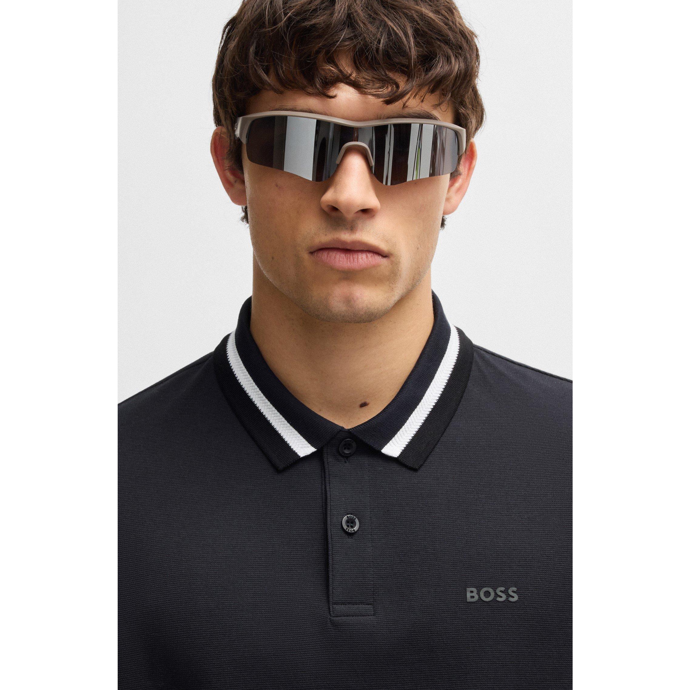 Dark Blue 402 - Boss - Men's Paddy Green Short Sleeve Polo Shirt - 4