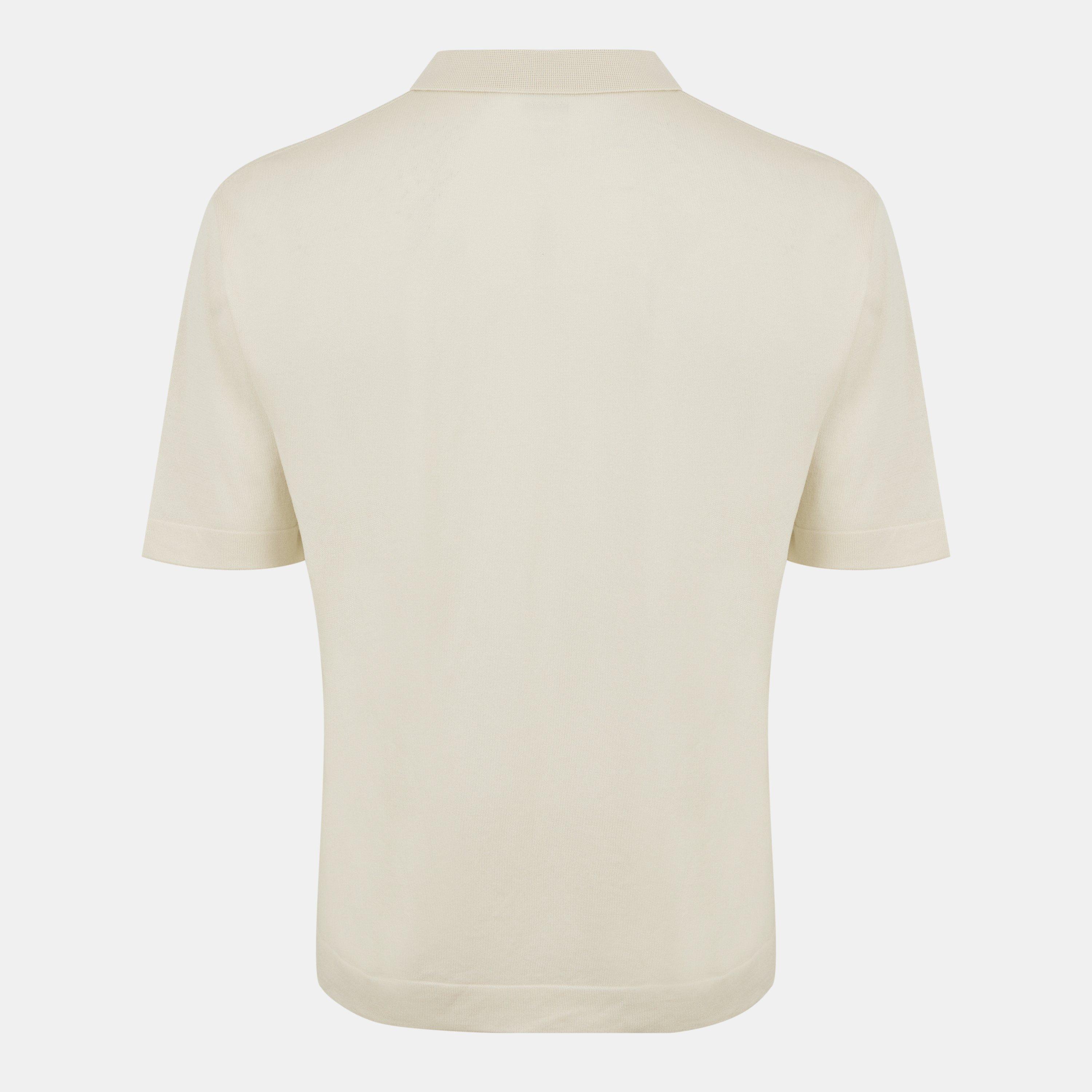 Gauze White 103 - CP Company - Knit Polo Shirt - 2