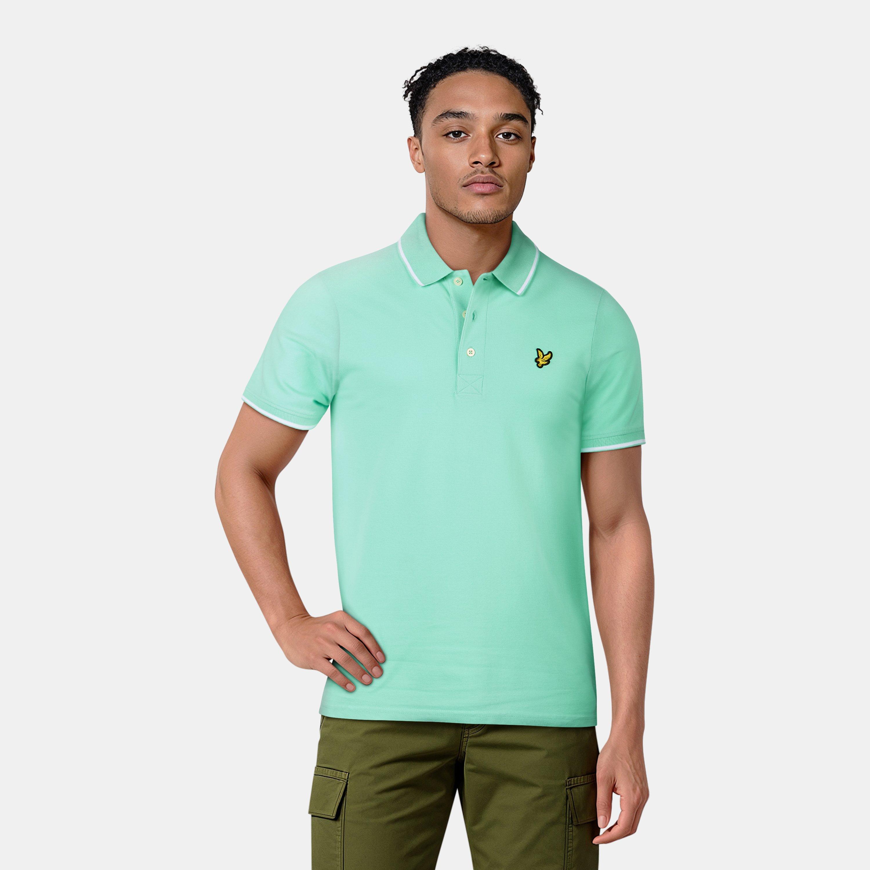  Aqua Marine - Lyle and Scott - Men's Short-Sleeve Polo Shirt - 3