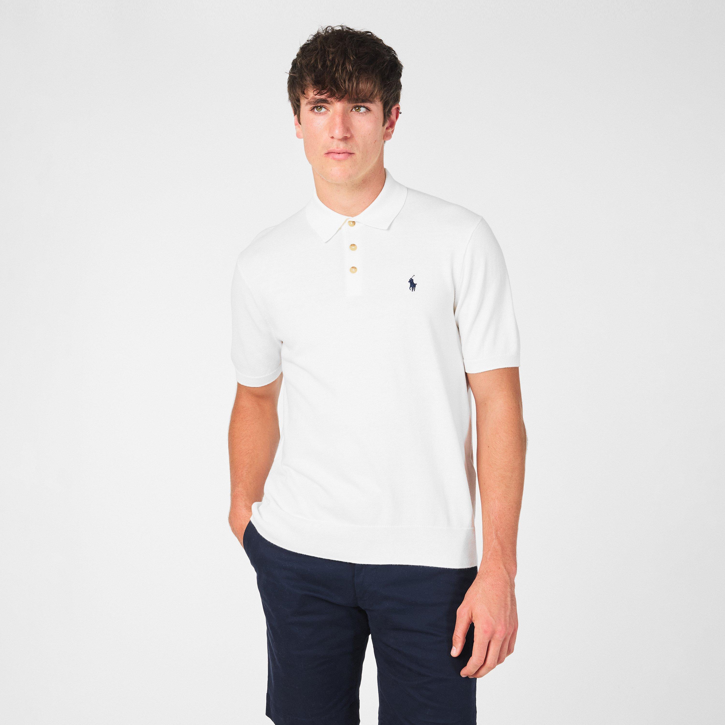 Deckwash White - Polo Ralph Lauren - Men's Knitted Short Sleeve Shirt - 3