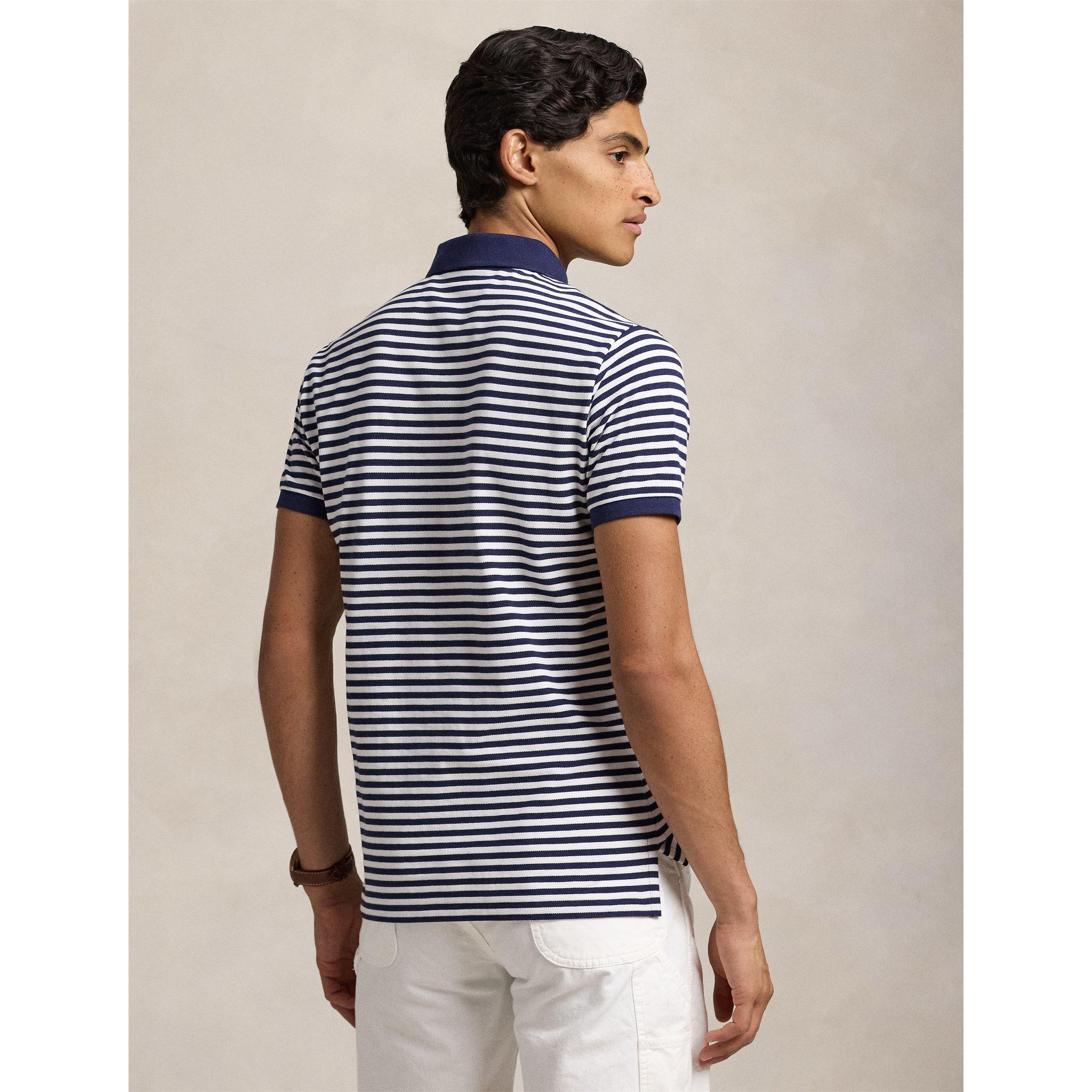 White/Nvy - Polo Ralph Lauren - Oxford Mesh Polo Shirt - 4