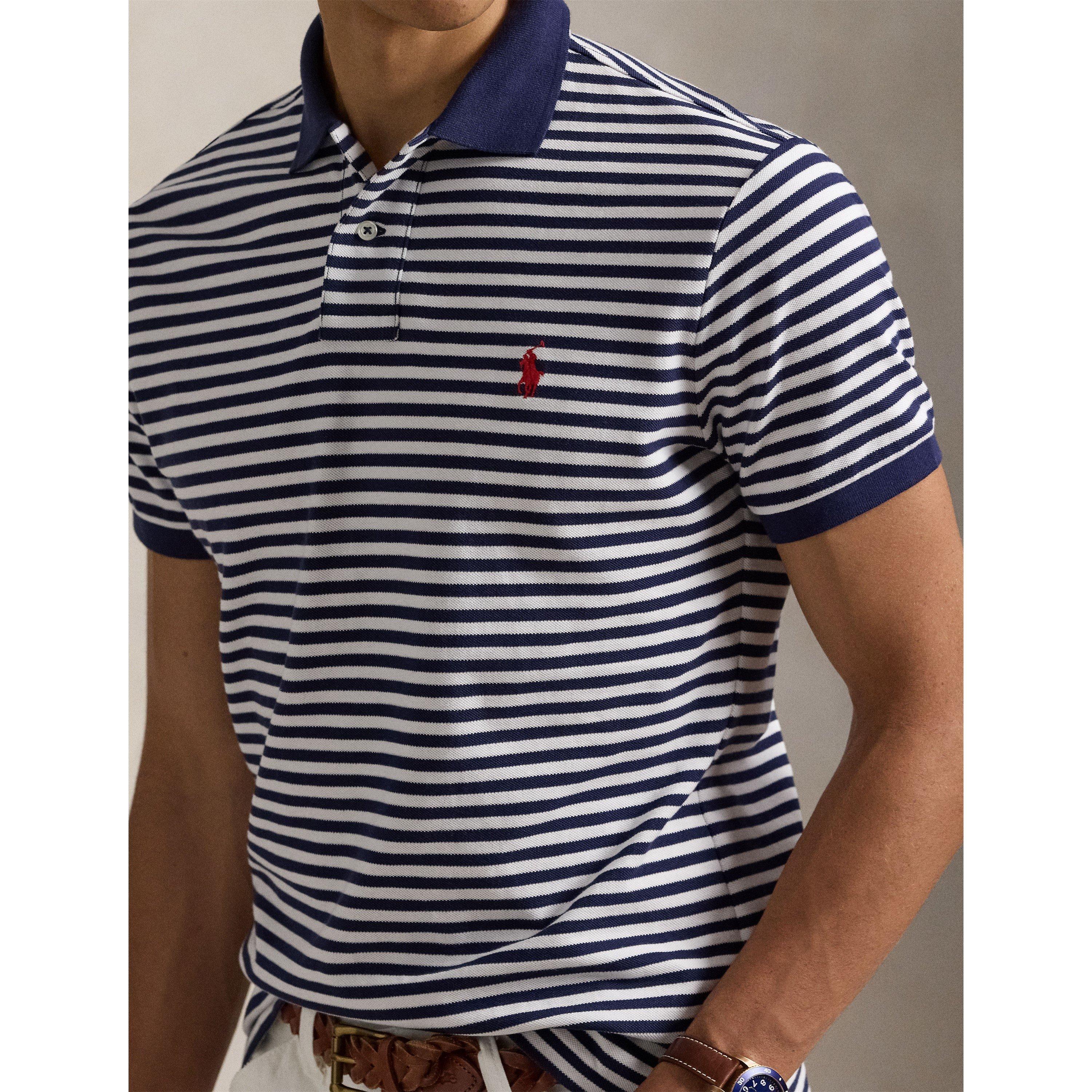 White/Nvy - Polo Ralph Lauren - Oxford Mesh Polo Shirt - 5