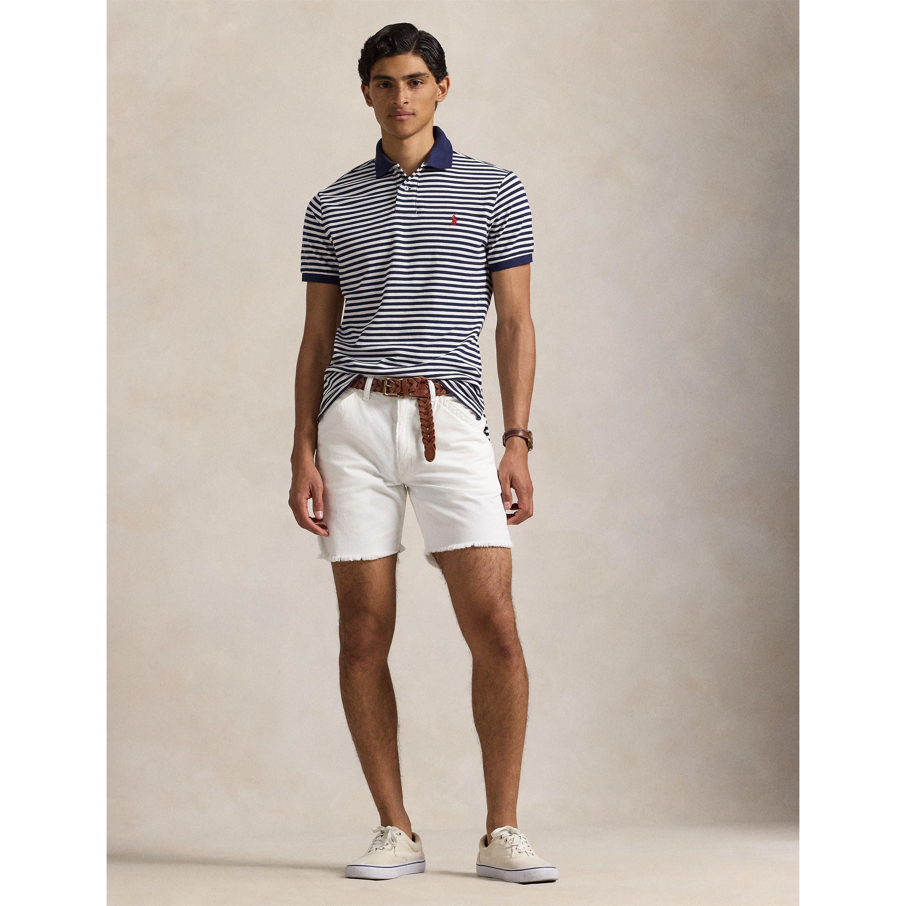 White/Nvy - Polo Ralph Lauren - Oxford Mesh Polo Shirt - 6