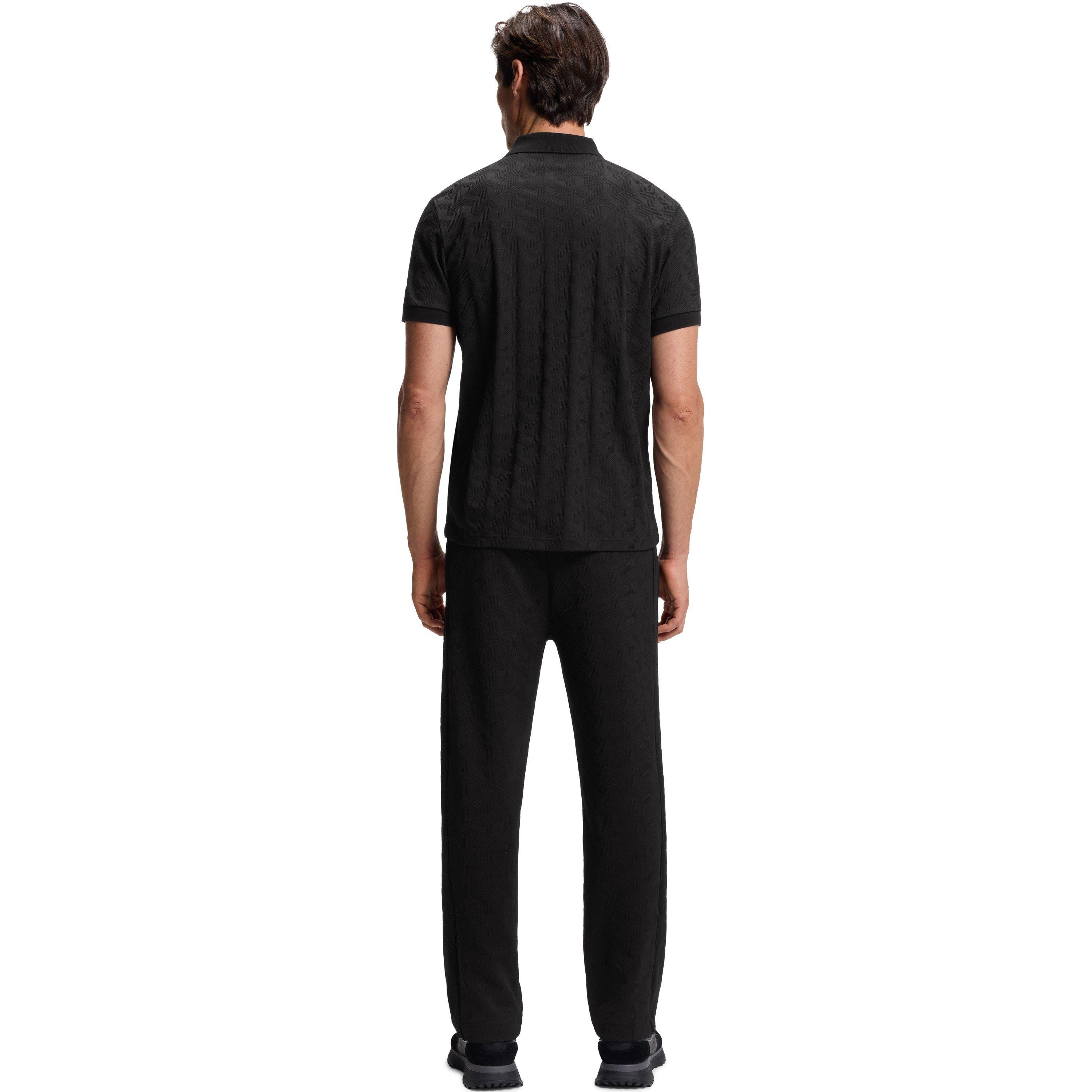 Black 001 - Boss - Men's HBG Mirror QZ Design Polo - 3