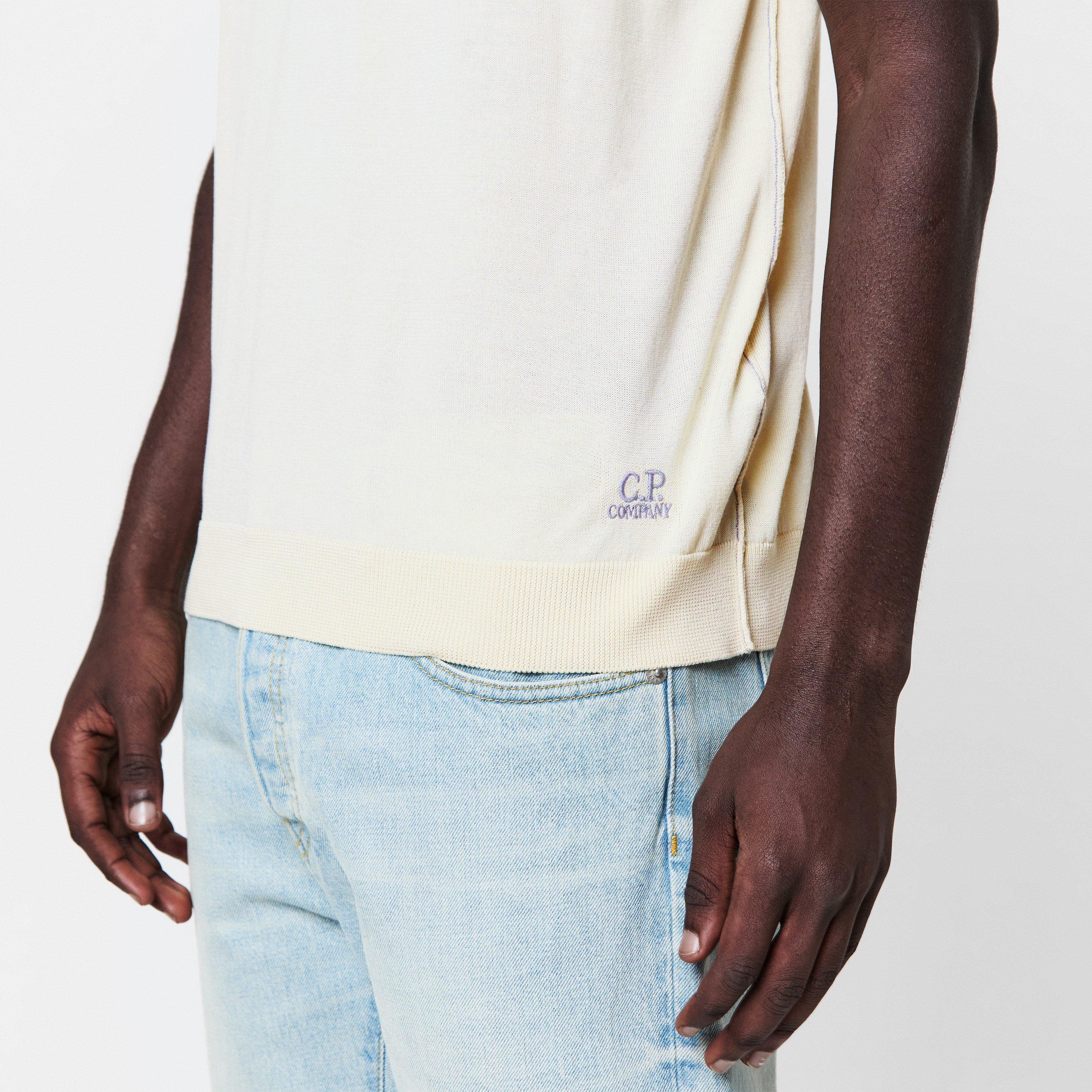 Gauze White 103 - CP Company - C.P. Company Knitwear - Polo Collar - 5