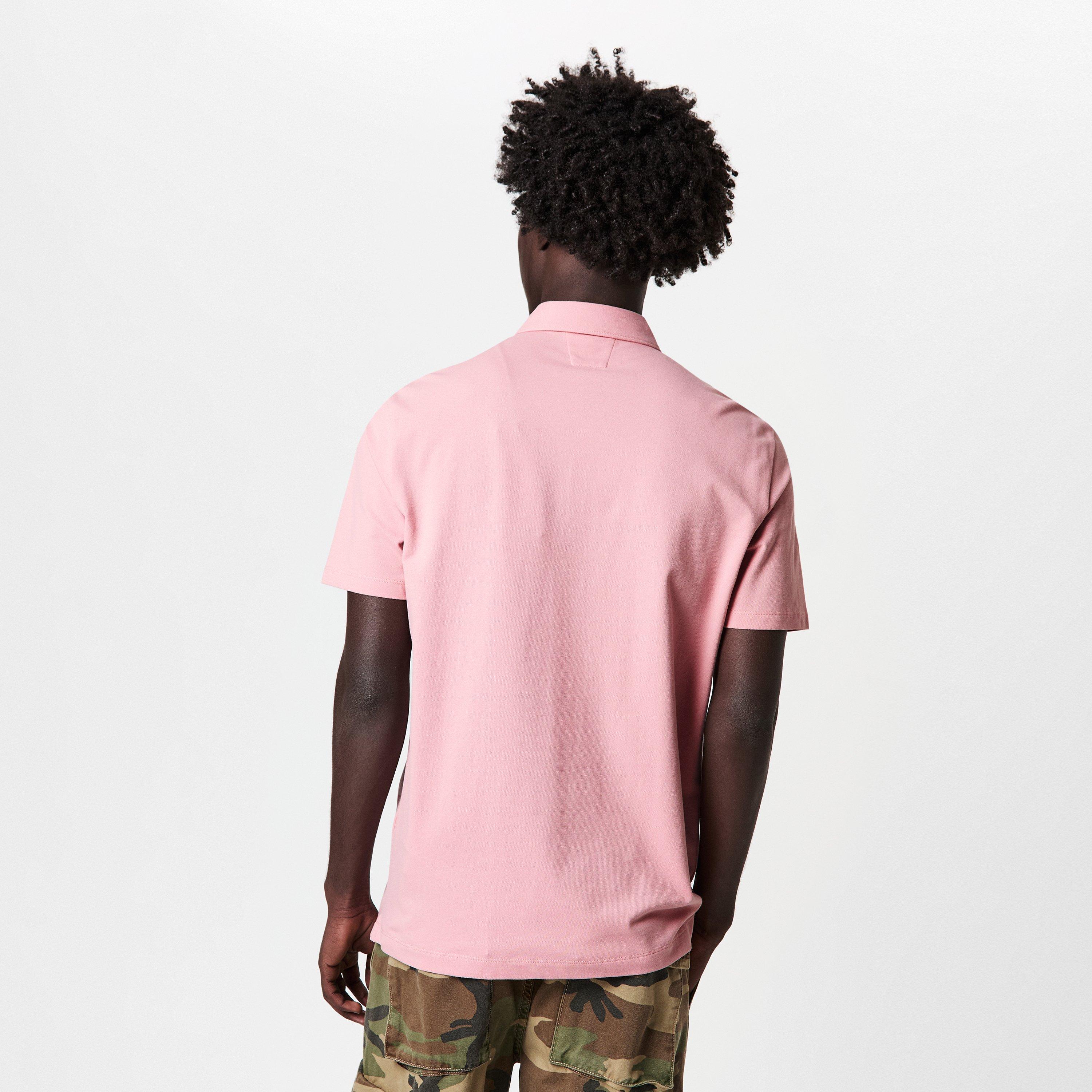 Misty Rose 520 - CP Company - Short Sleeve Logo Patch Polo Shirt - 4