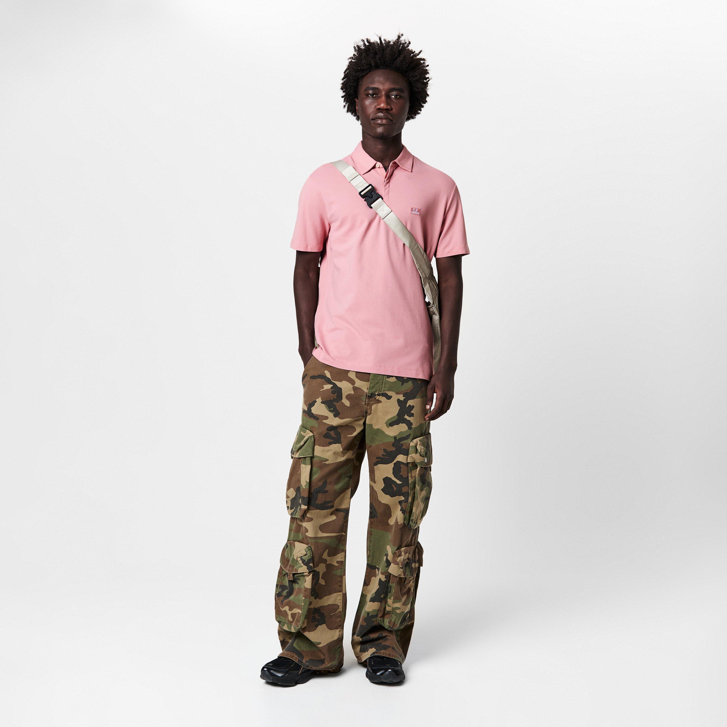 Misty Rose 520 - CP Company - Short Sleeve Logo Patch Polo Shirt - 6