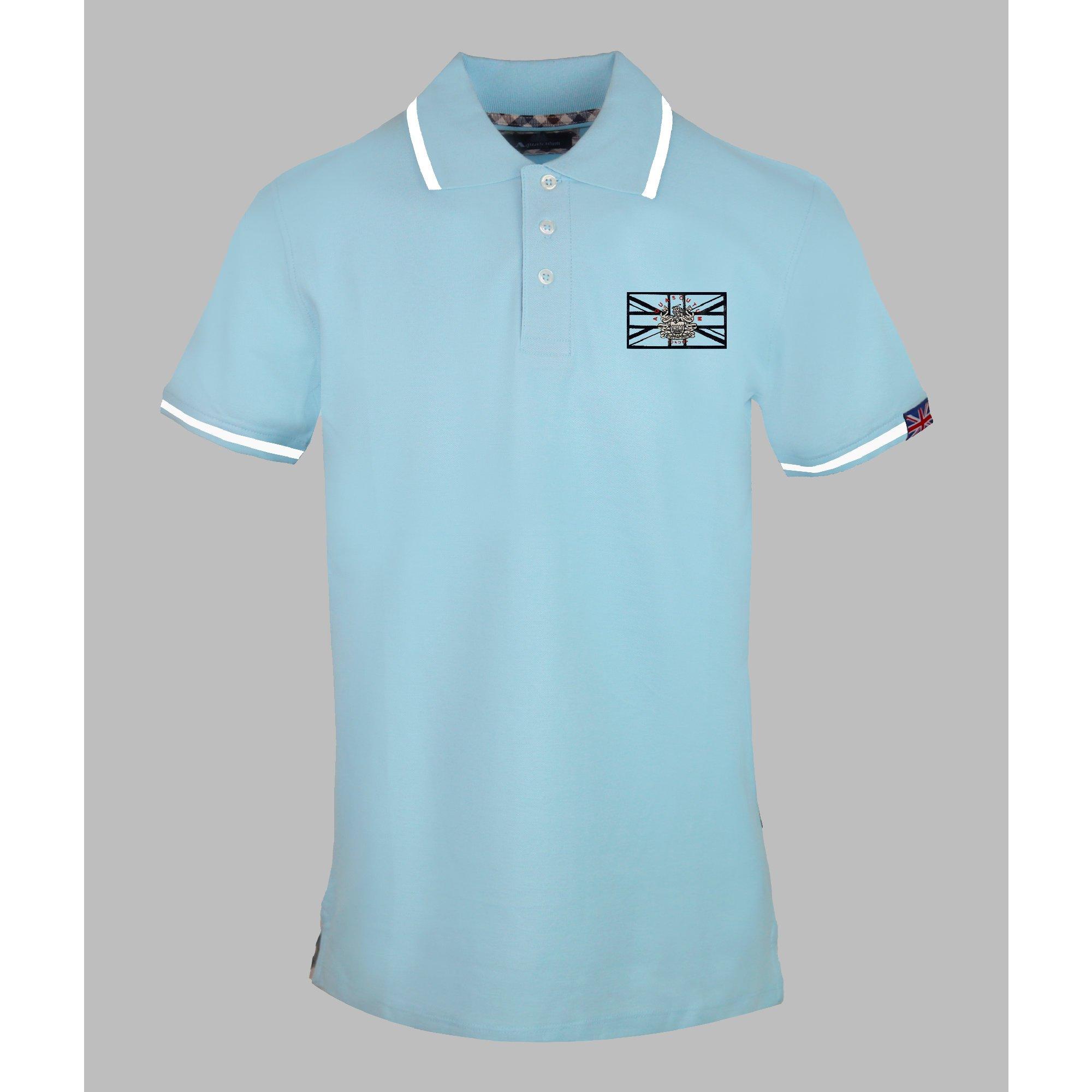 Aquascutum Men's Polo Short Sleeve Polo Shirt - Cielo - Medium