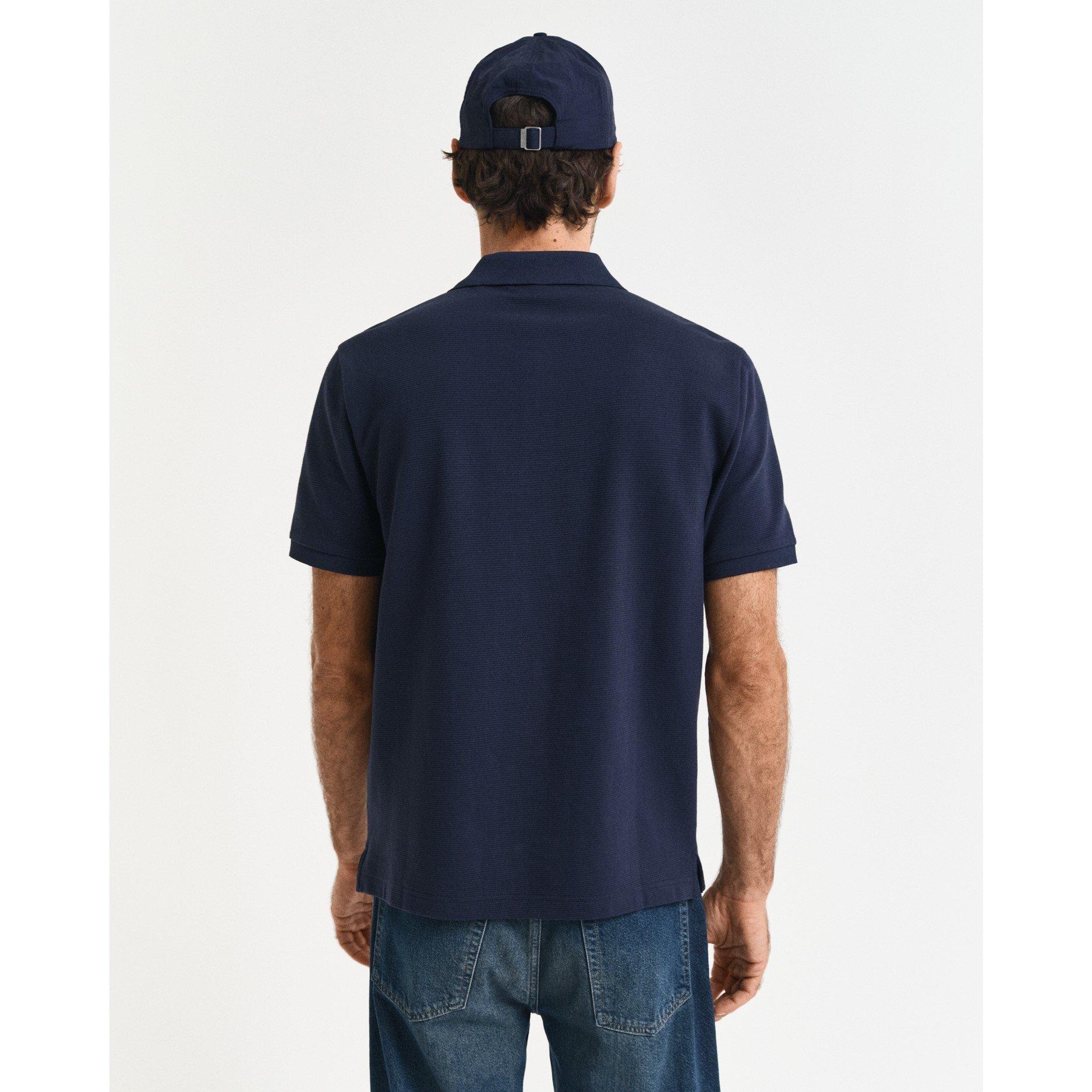 Blu sera - Gant - Textured Polo Shirt - 2