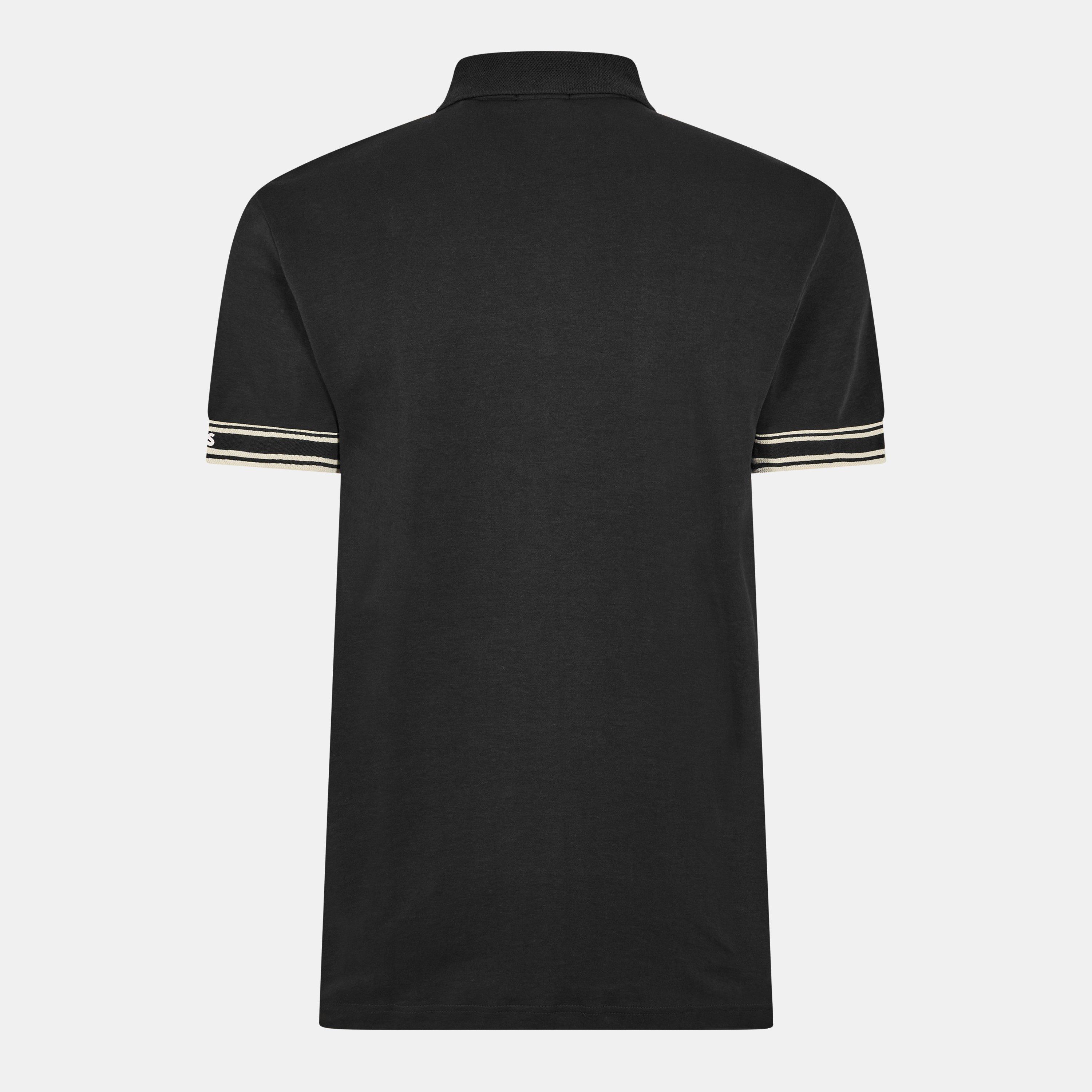 Black 002 - Boss - Men's HBG Zone Sleek Button-Up Polo Shirt - 2