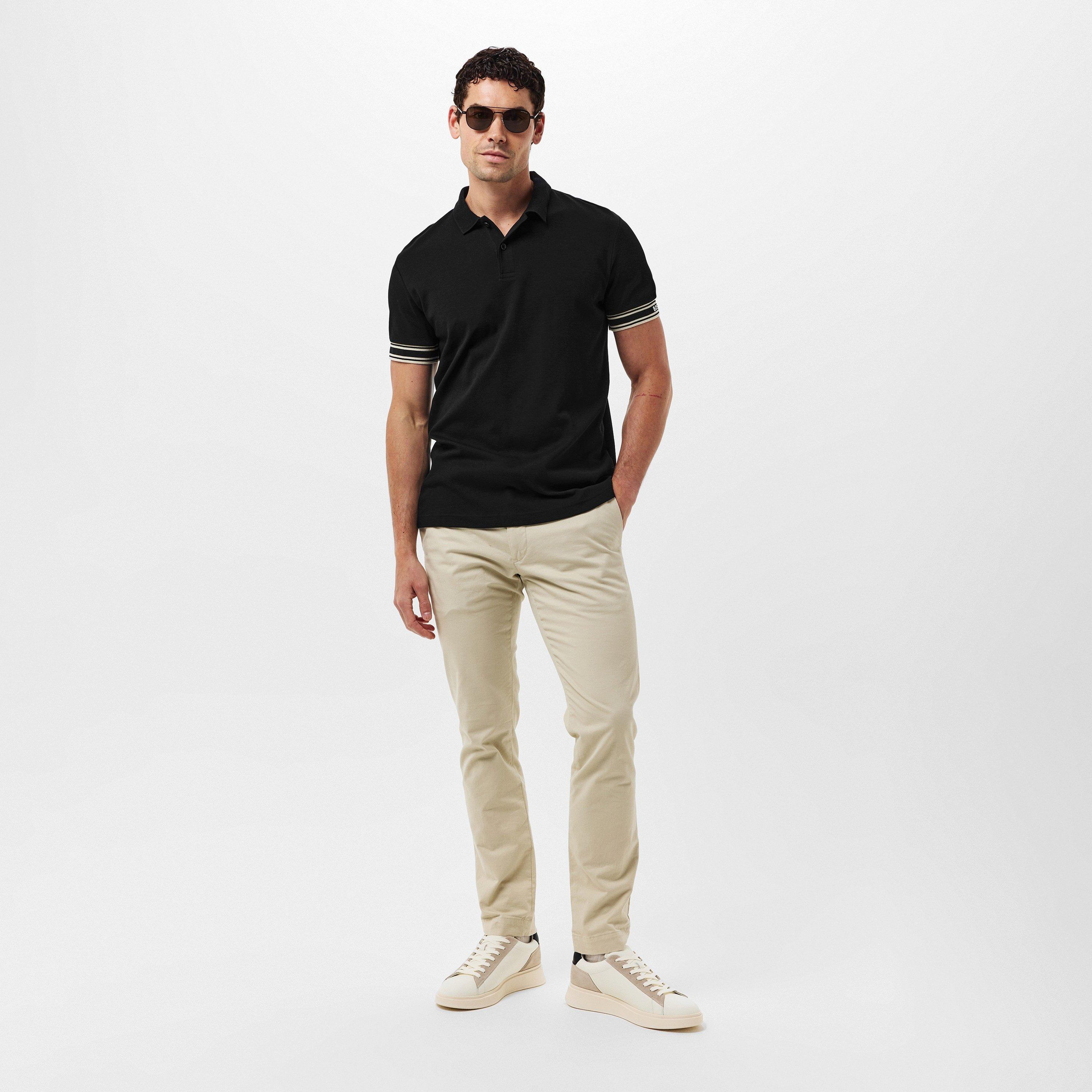 Black 002 - Boss - Men's HBG Zone Sleek Button-Up Polo Shirt - 6