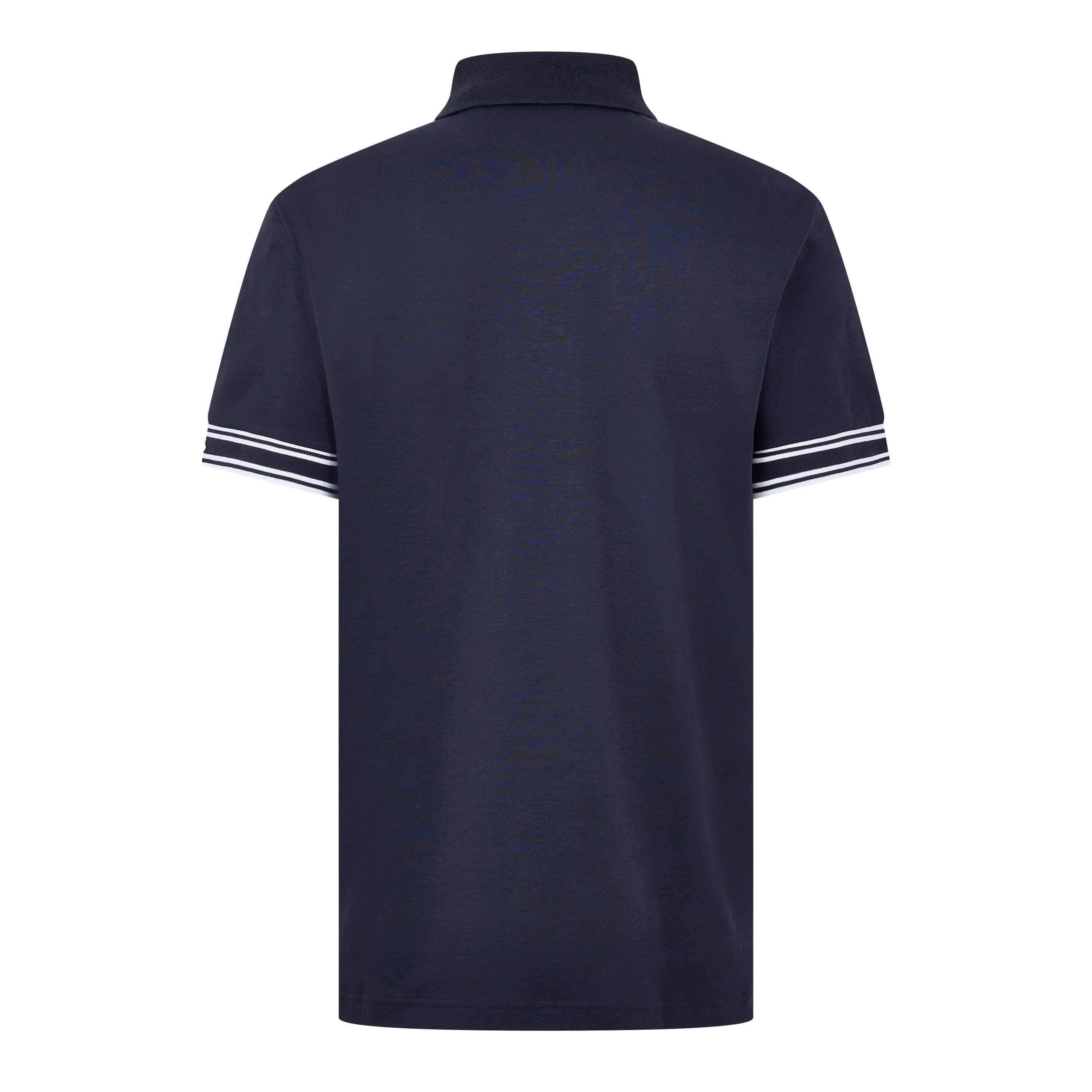 Dark Blue - Boss - Men's HBG Zone Sleek Button-Up Polo Shirt - 2