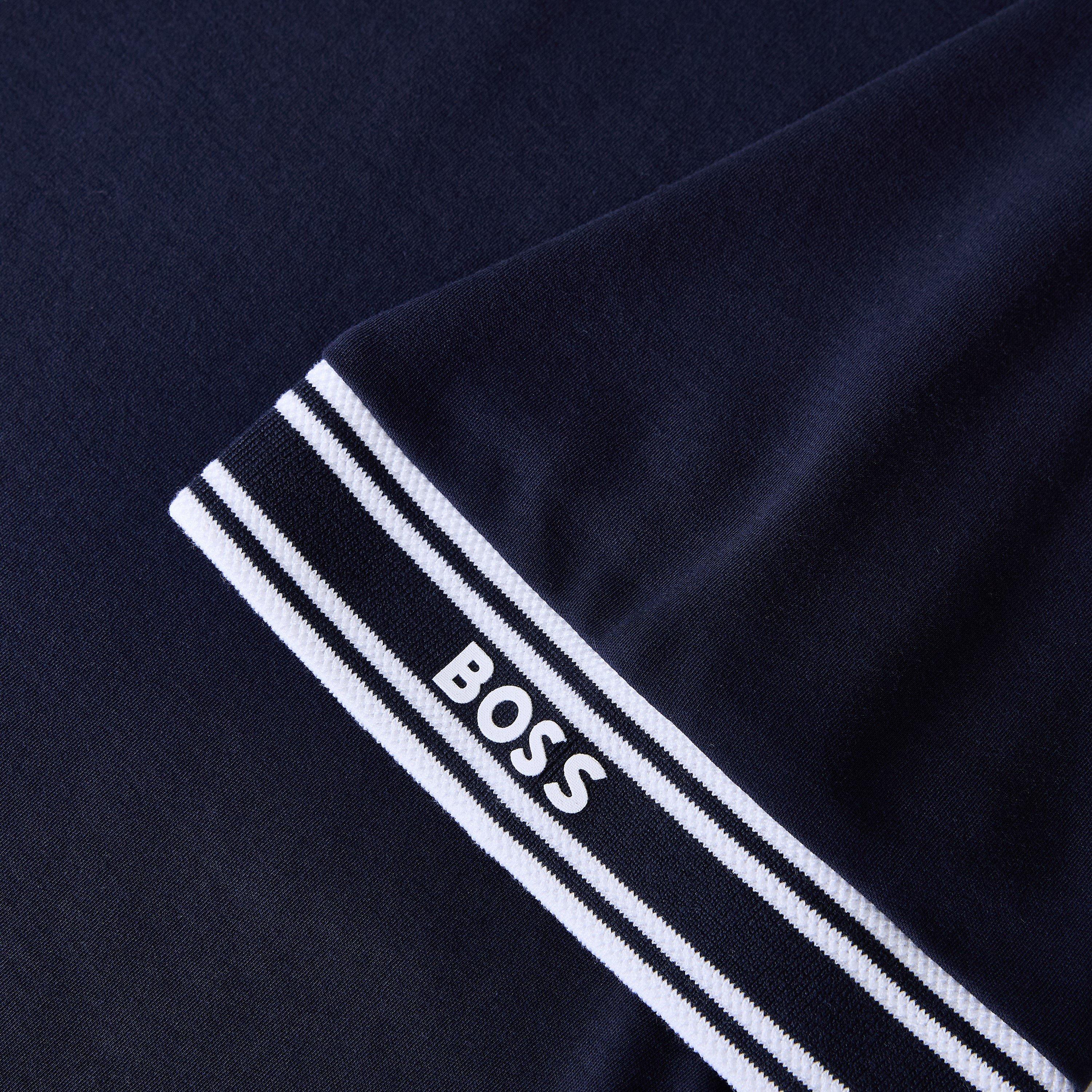Dark Blue - Boss - Men's HBG Zone Sleek Button-Up Polo Shirt - 3