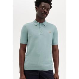 Fred Perry Knitted Short Sleeve Polo Shirt