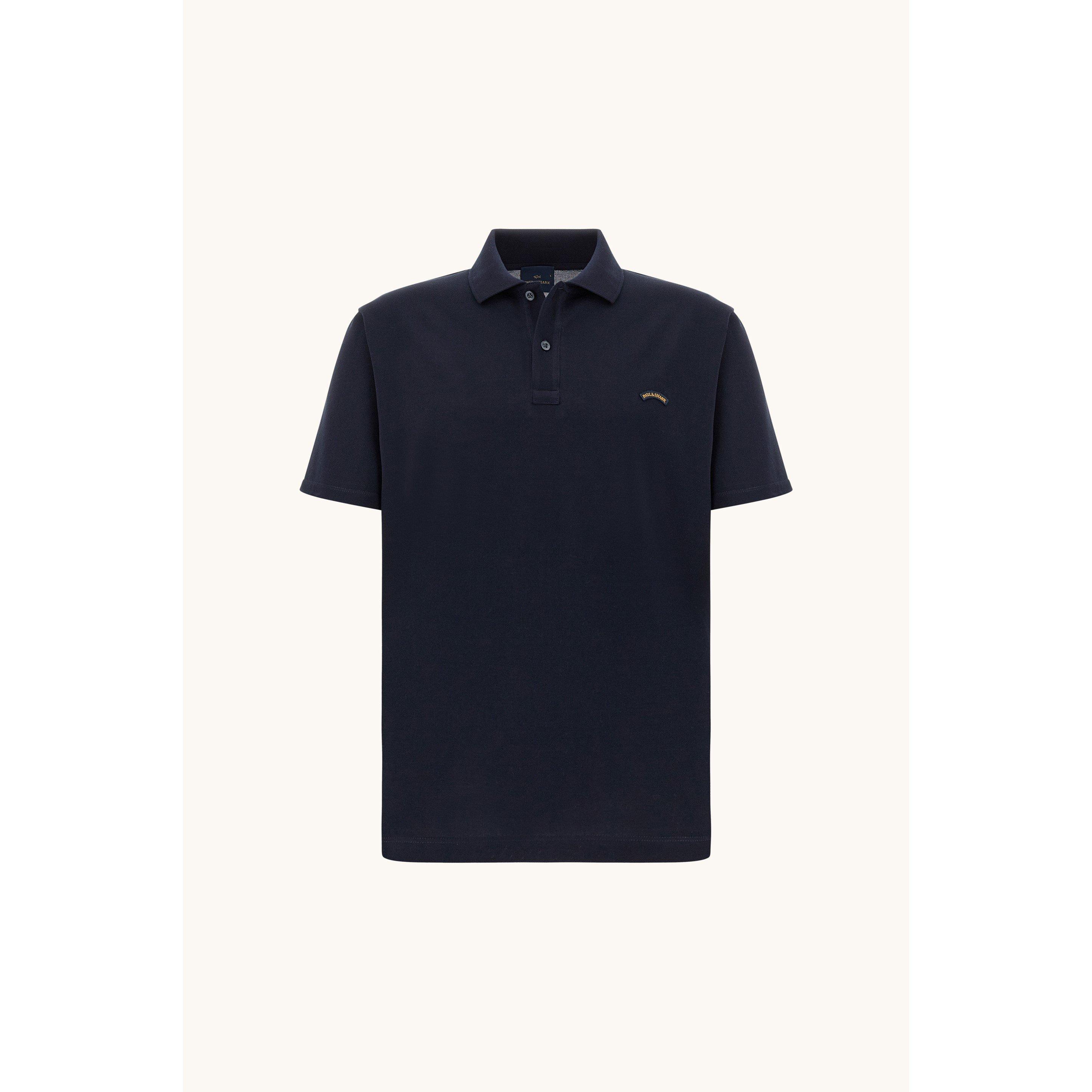 Paul And Shark Men's Cotton Logo Short-Sleeve Polo Shirt - Navy - XL