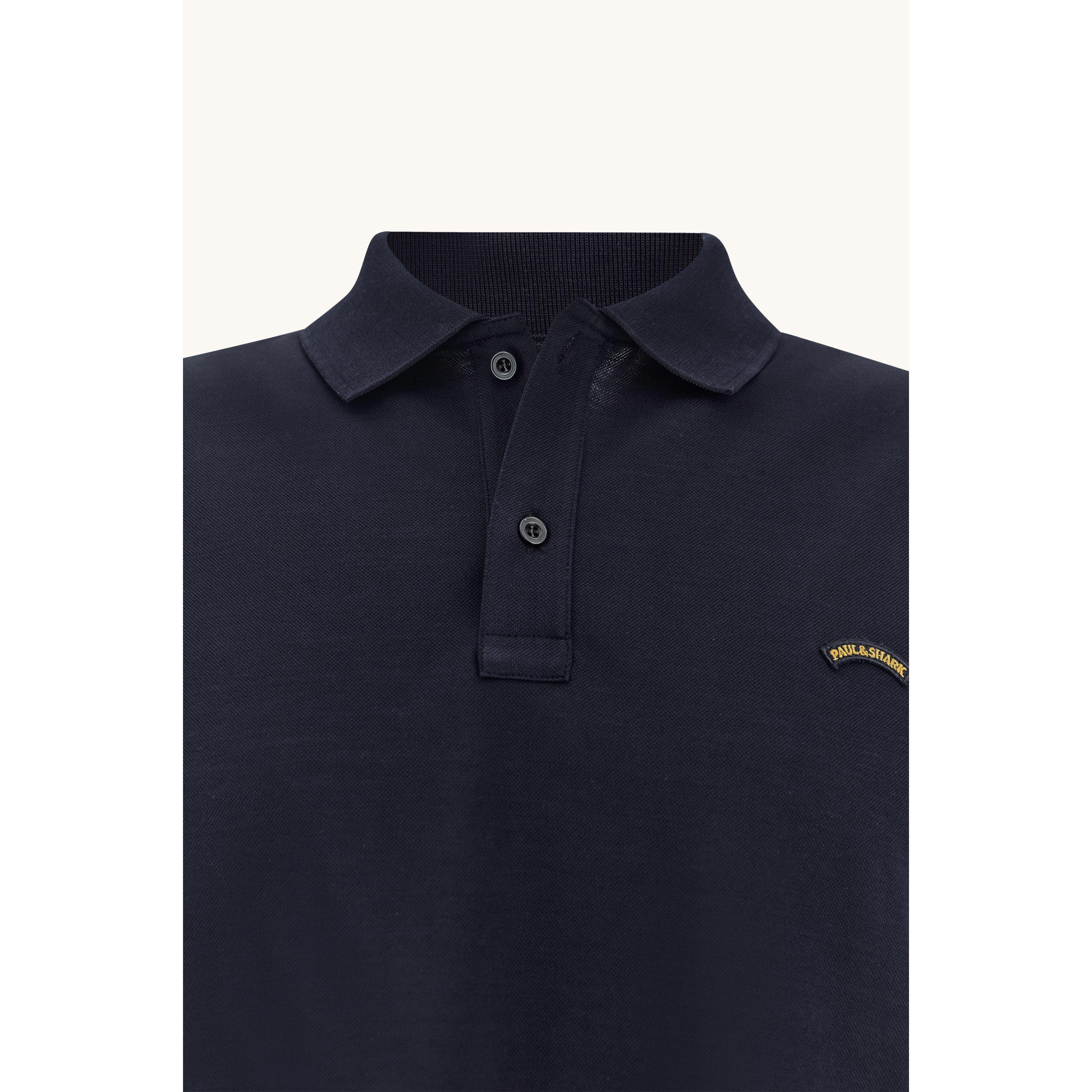 Navy - Paul And Shark - Men's Cotton Logo Short-Sleeve Polo Shirt - 3