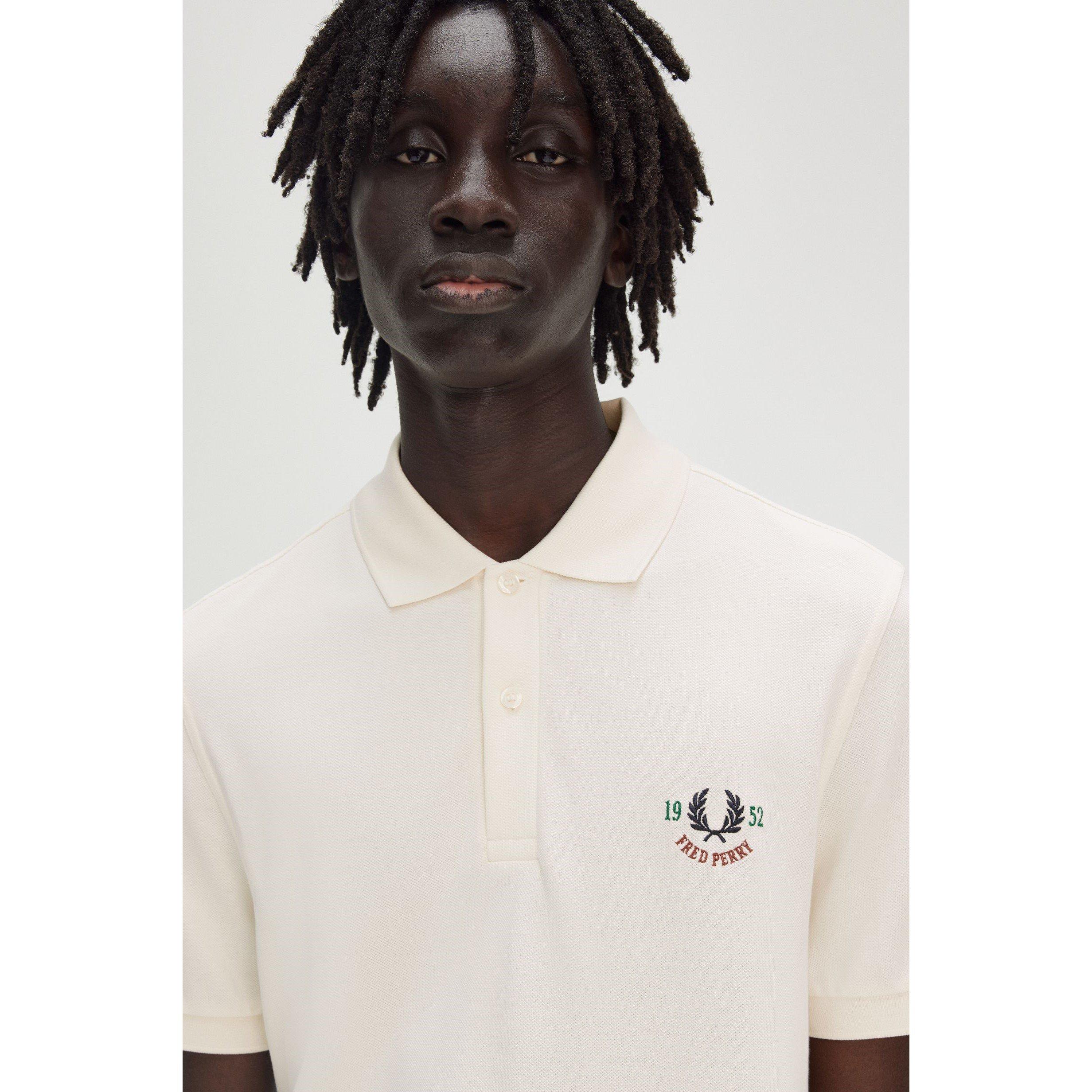 Ecru 560 - Fred Perry - Men's Club Back Print Short-Sleeve Polo Shirt - 2