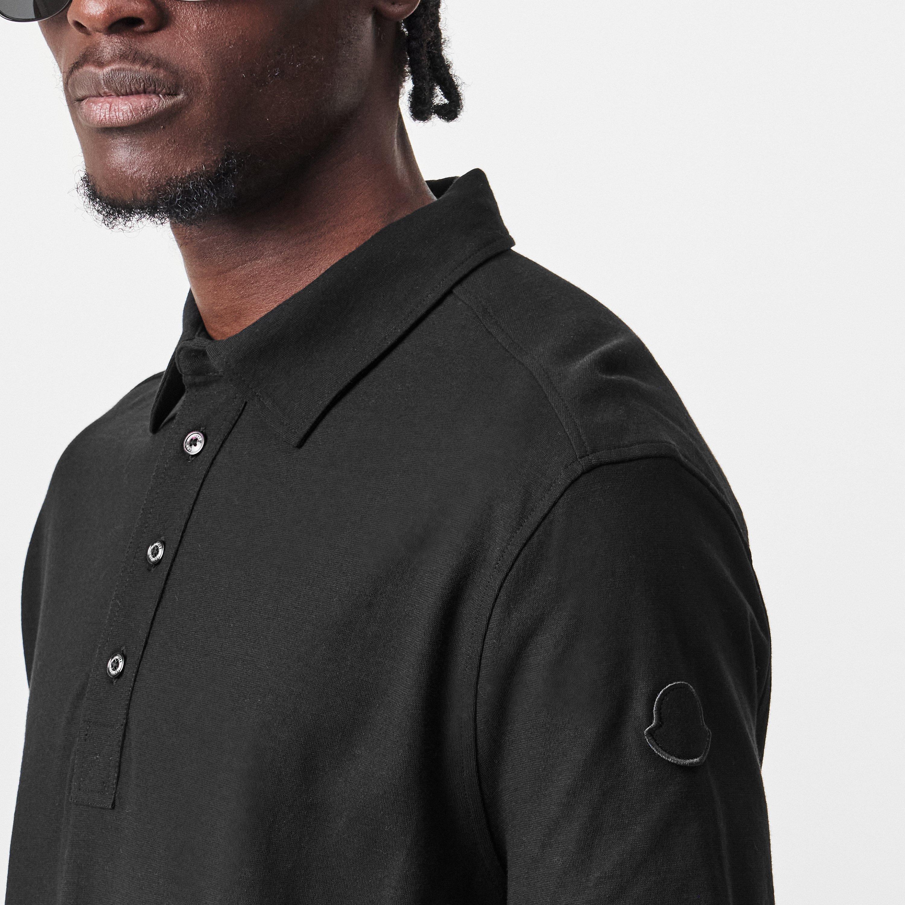 Black - Moncler - Men's Short-Sleeve Polo Shirt - 5