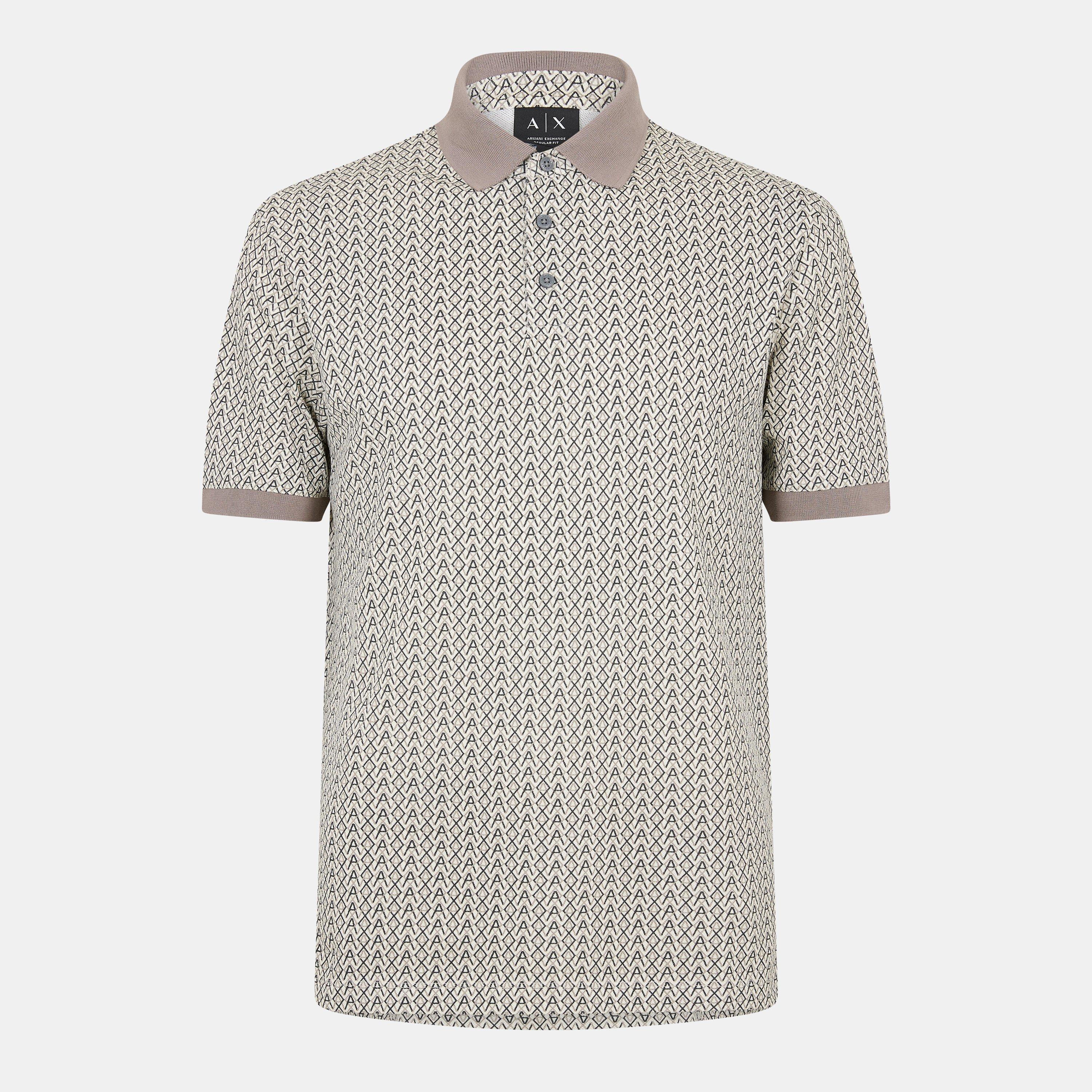 Armani Exchange Men's Ax All Over Print Short Sleeve Polo Shirt - Aop F0143 - XL