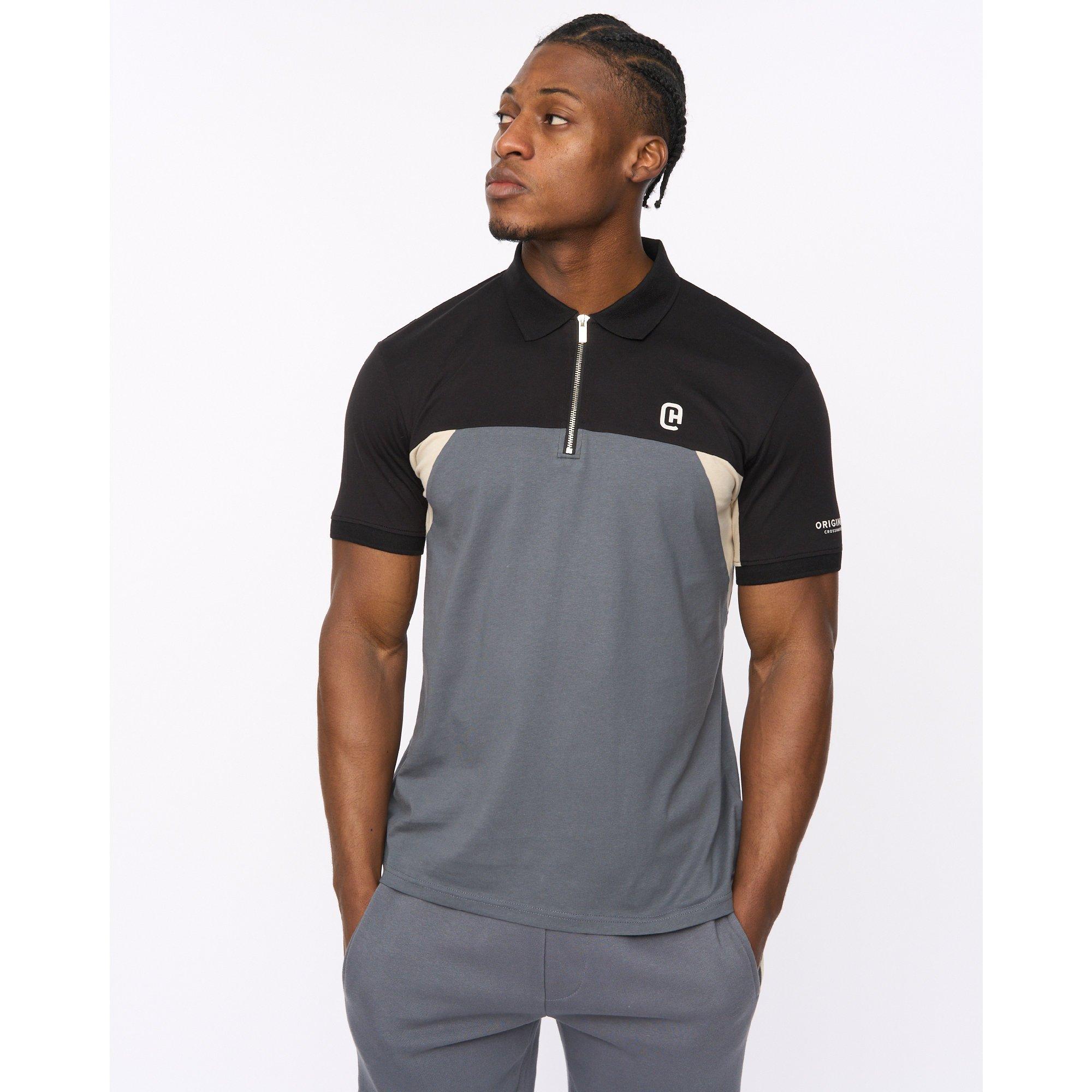 SLATE - Crosshatch - Men's Castlebay Cotton Short-Sleeve Polo Shirt - 3