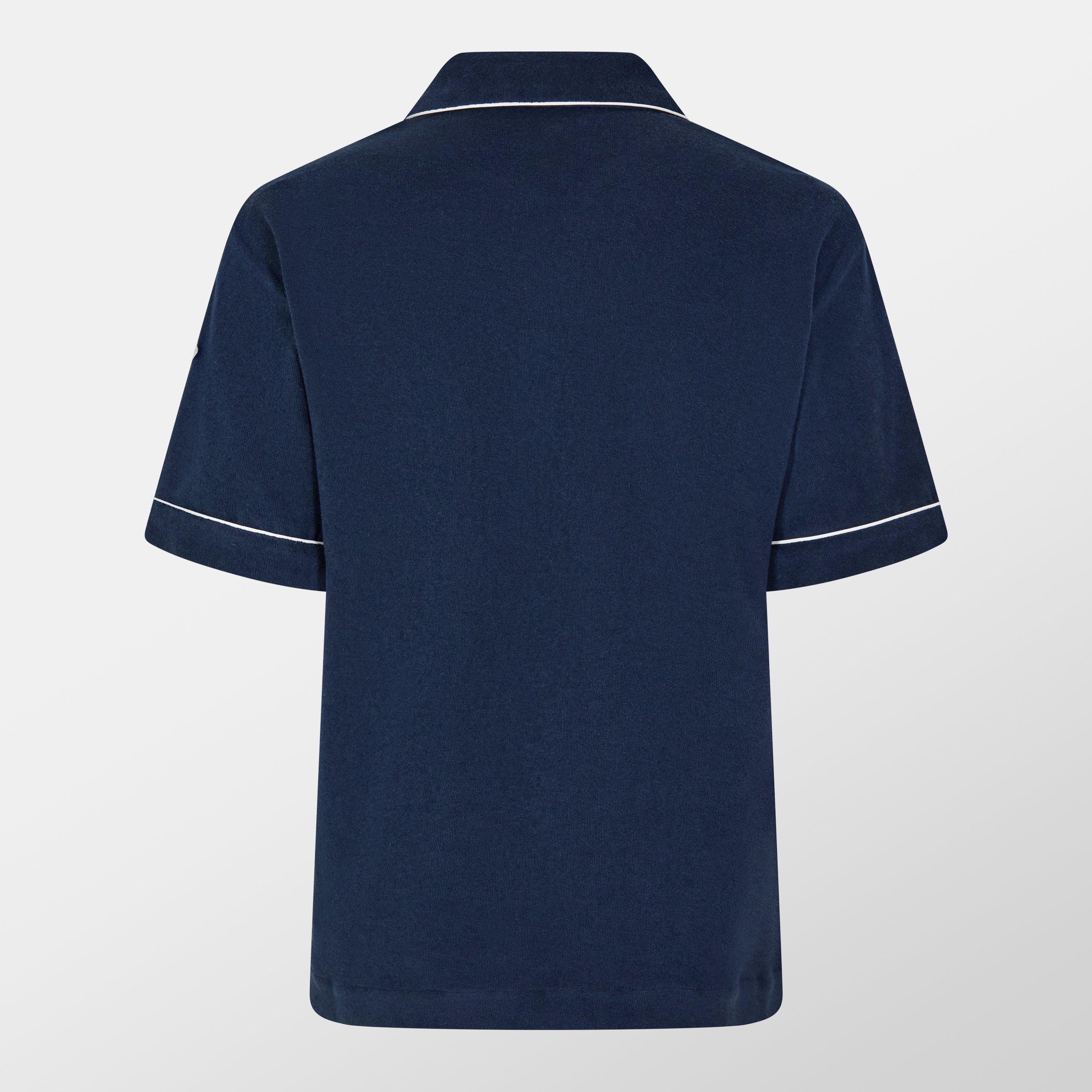 Blue 778 - Moncler - Men's Towel Textured Short Sleeve Polo Shirt - 2