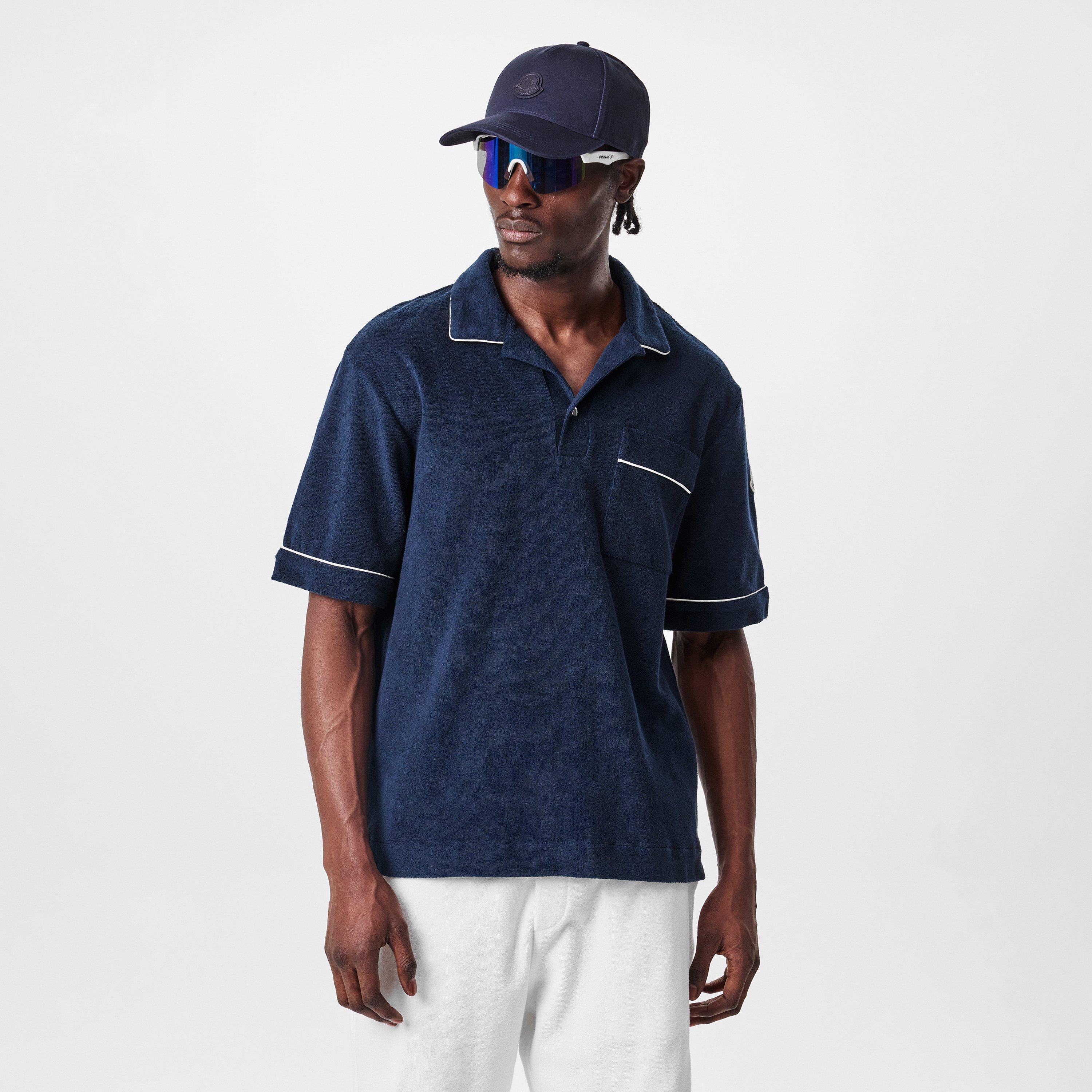 Blue 778 - Moncler - Men's Towel Textured Short Sleeve Polo Shirt - 3