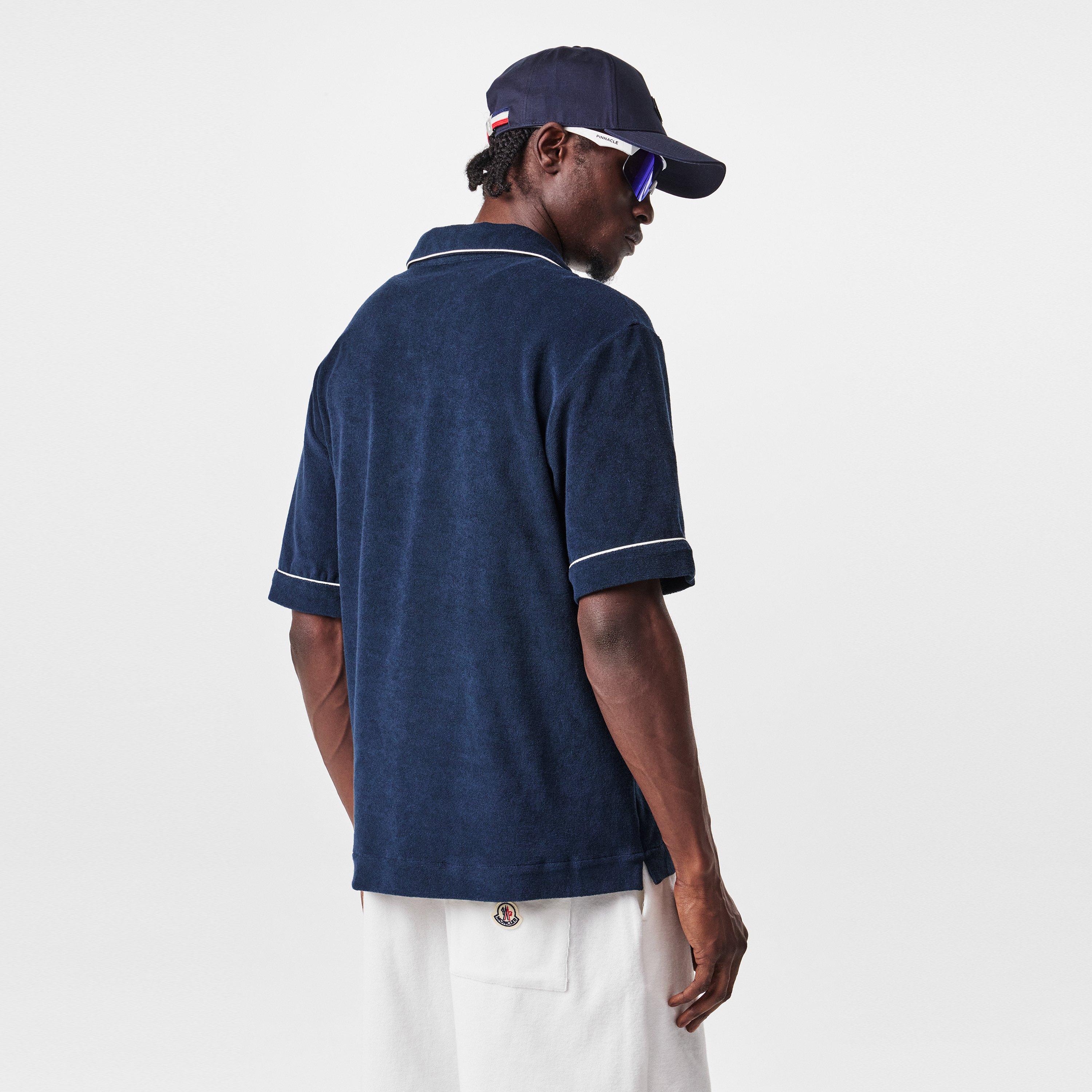Blue 778 - Moncler - Men's Towel Textured Short Sleeve Polo Shirt - 4