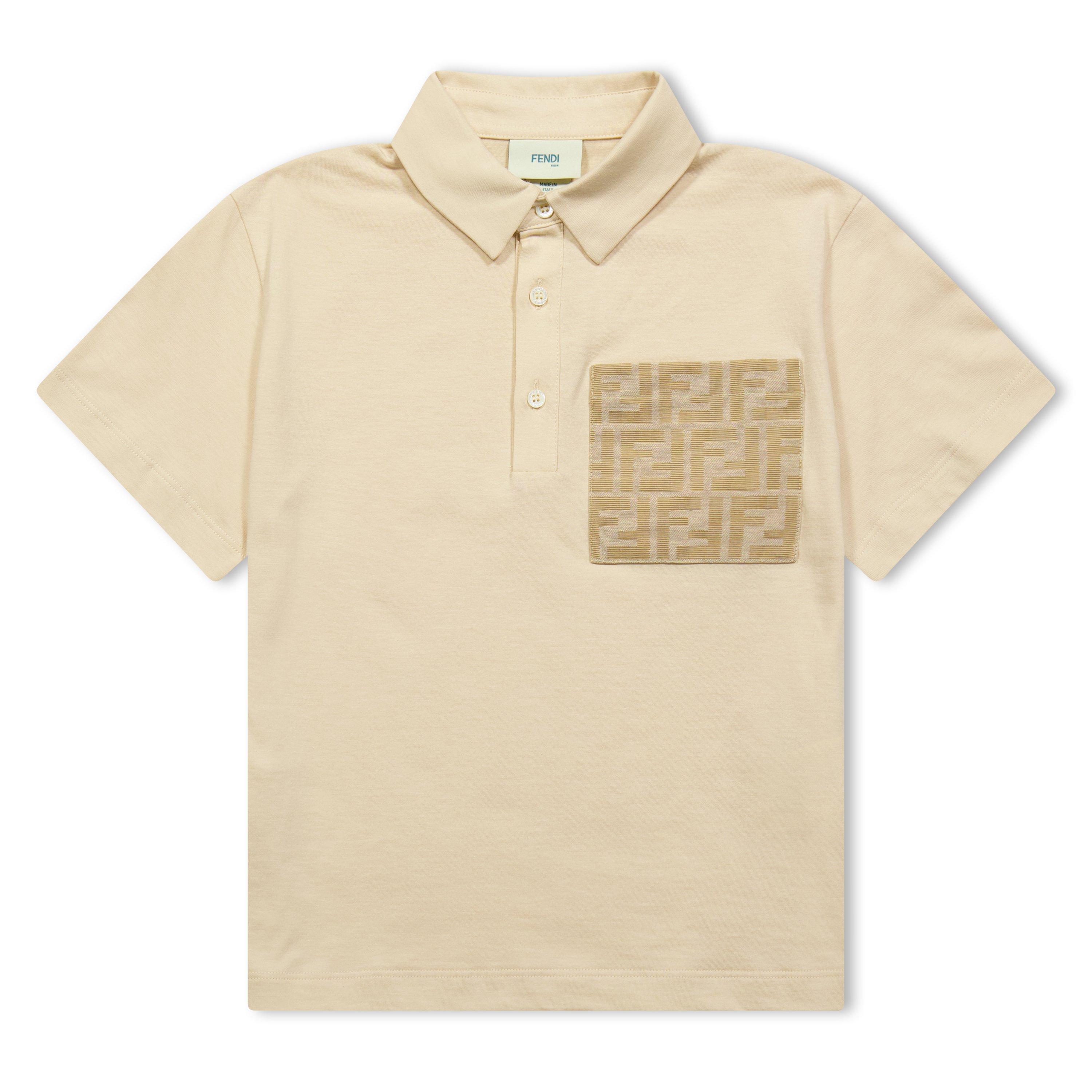 Beige F192N - Fendi - Kids' Short Sleeve Polo Shirt - 1