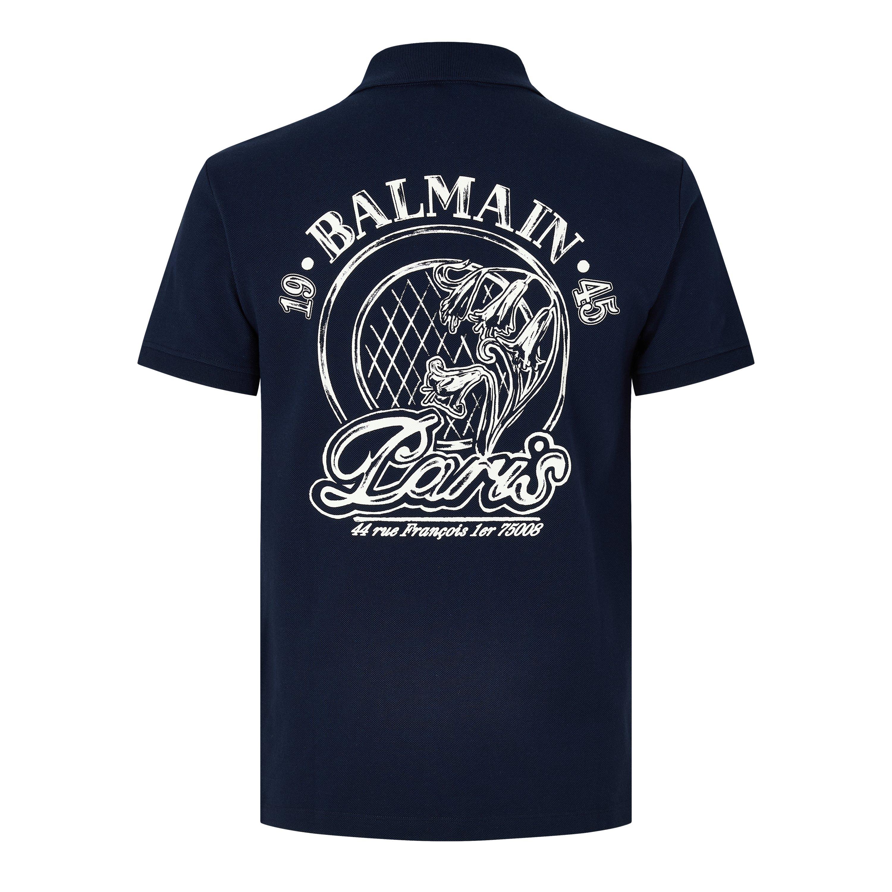 Navy - Balmain - Balmain Bck LG Polo Sn64 - 2