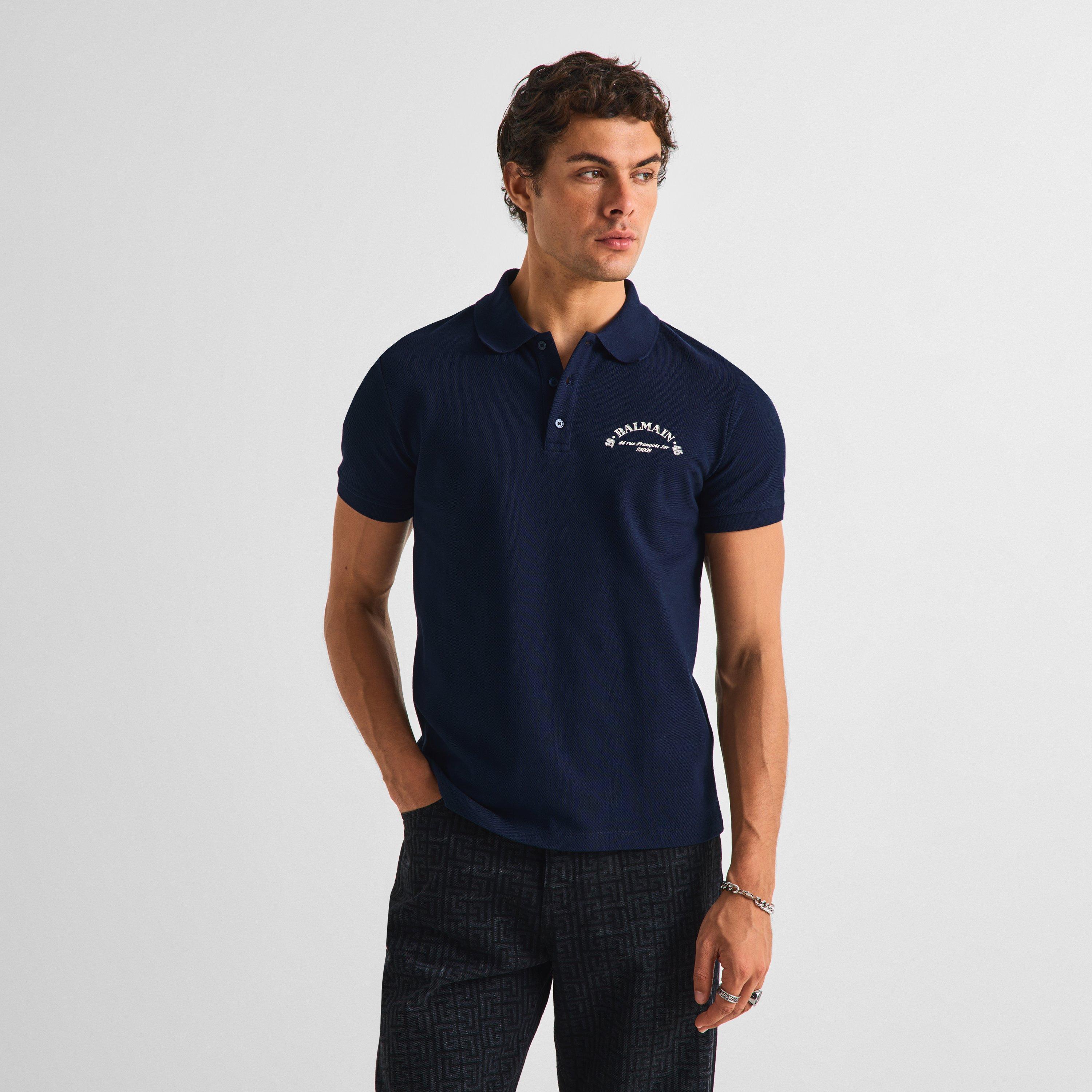Navy - Balmain - Balmain Bck LG Polo Sn64 - 3
