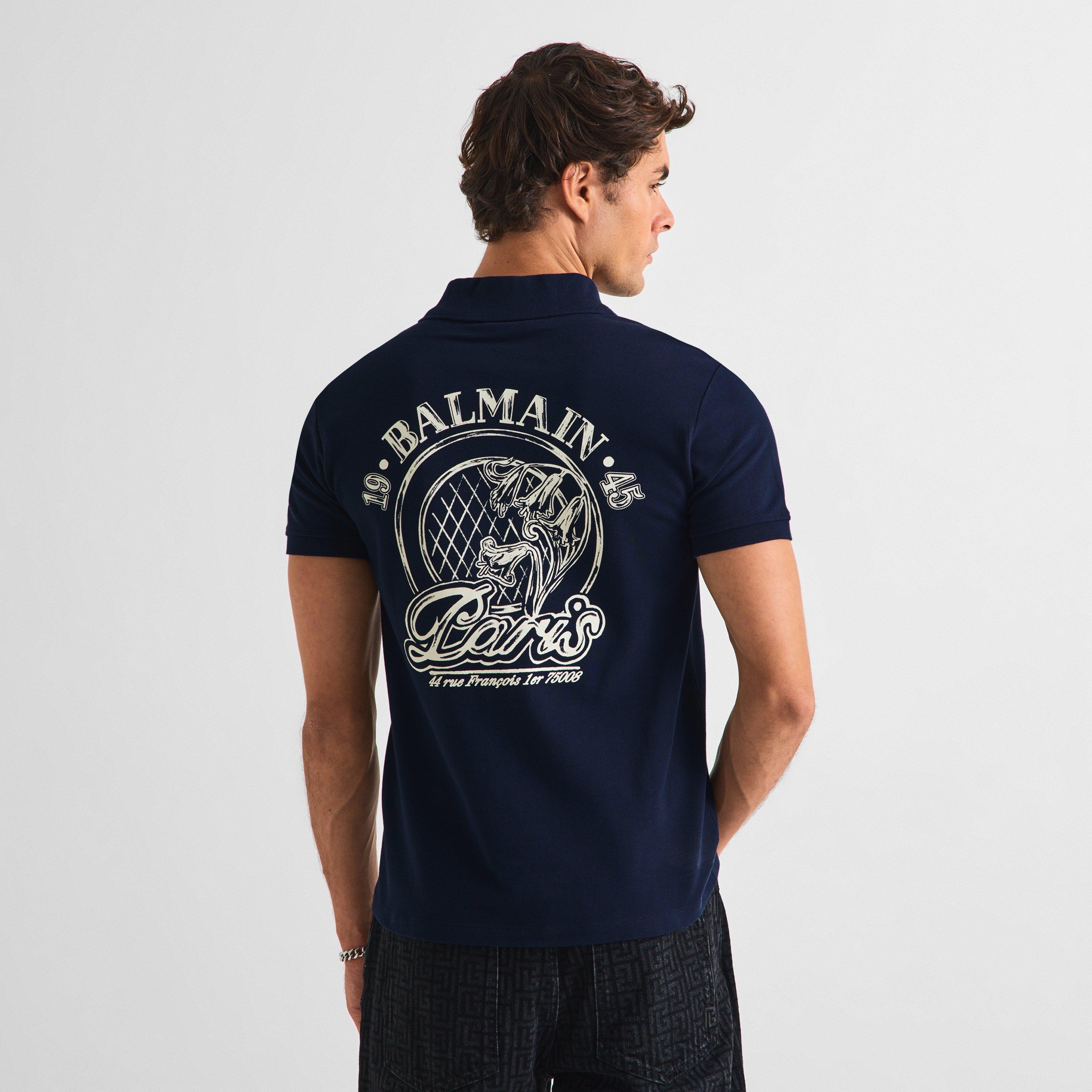 Navy - Balmain - Balmain Bck LG Polo Sn64 - 4