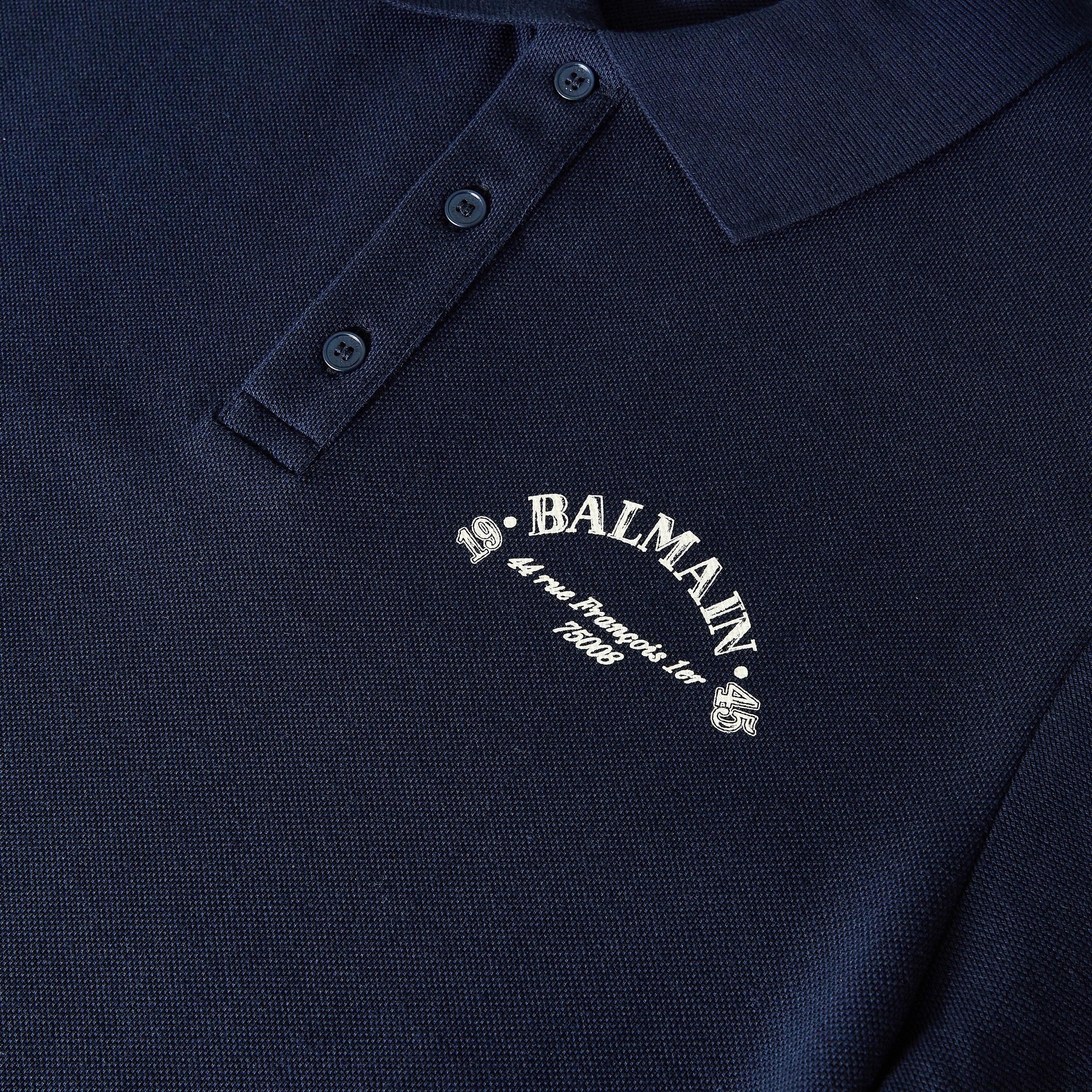 Navy - Balmain - Balmain Bck LG Polo Sn64 - 3