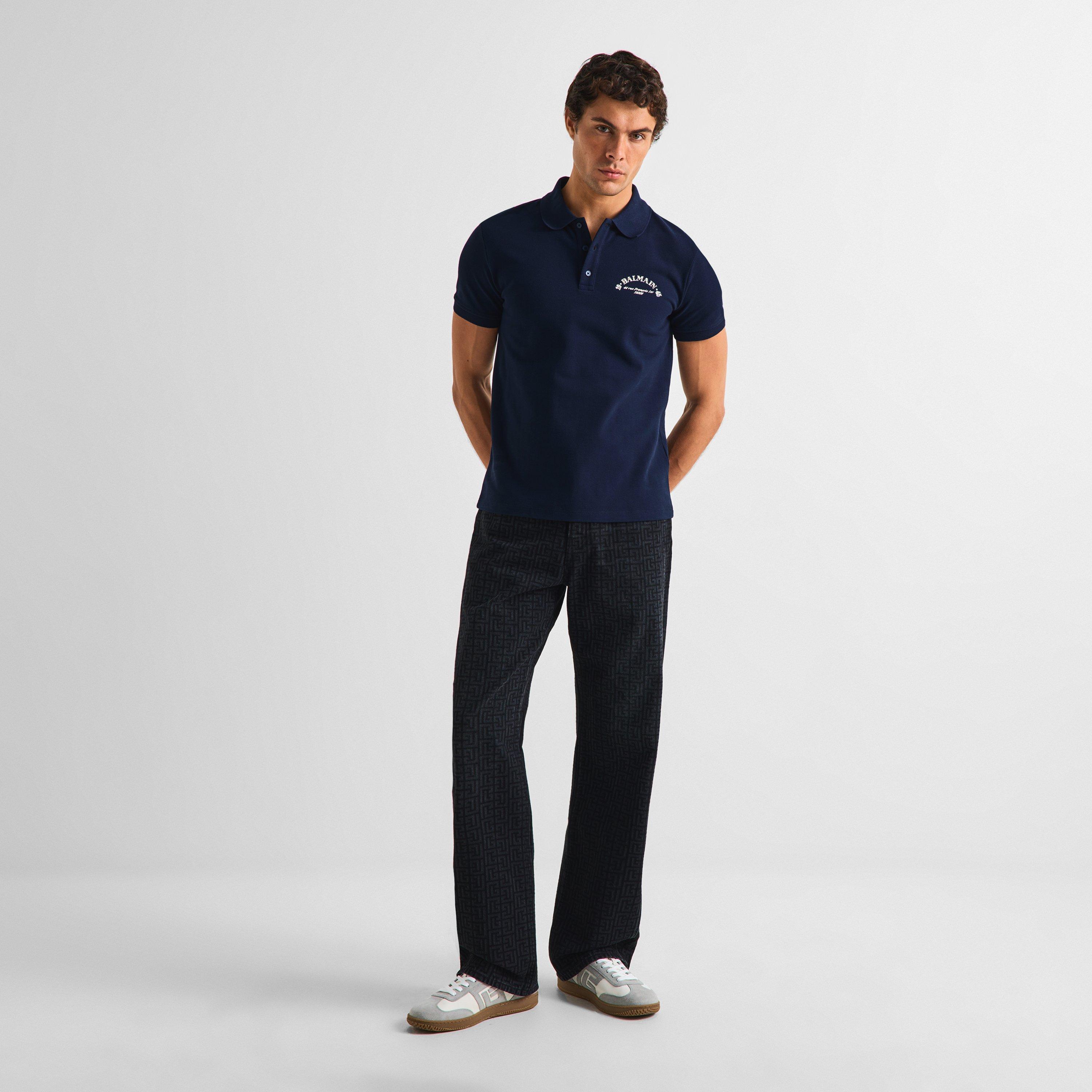 Navy - Balmain - Balmain Bck LG Polo Sn64 - 6