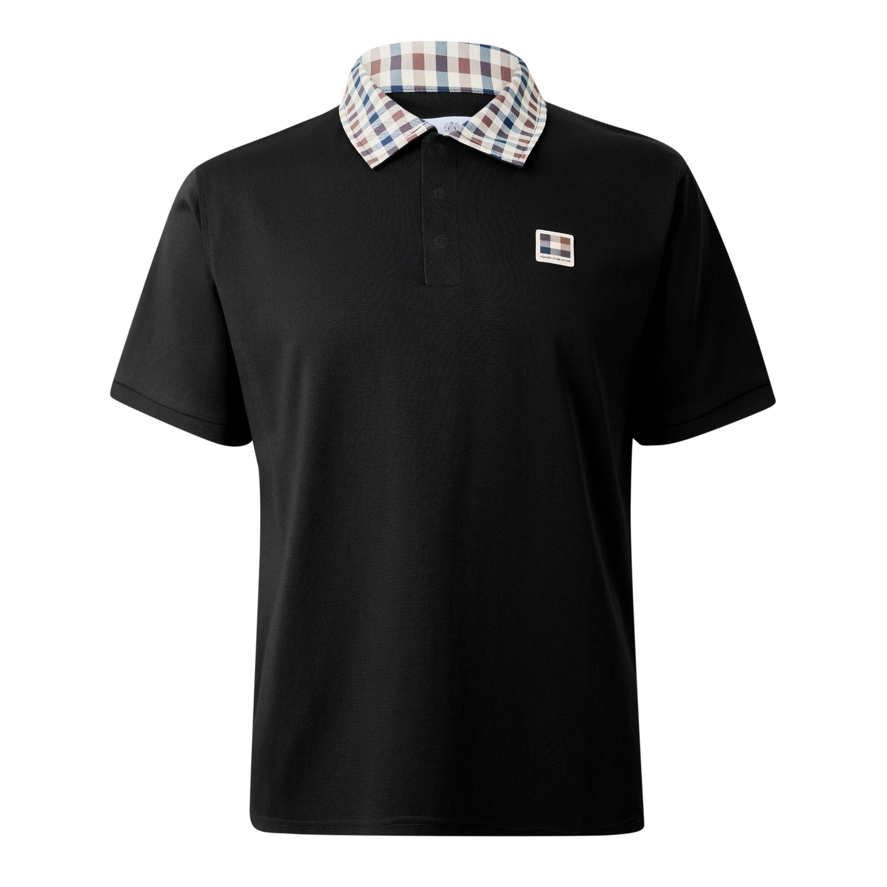 Aquascutum AquAct Check Collr P Sn64